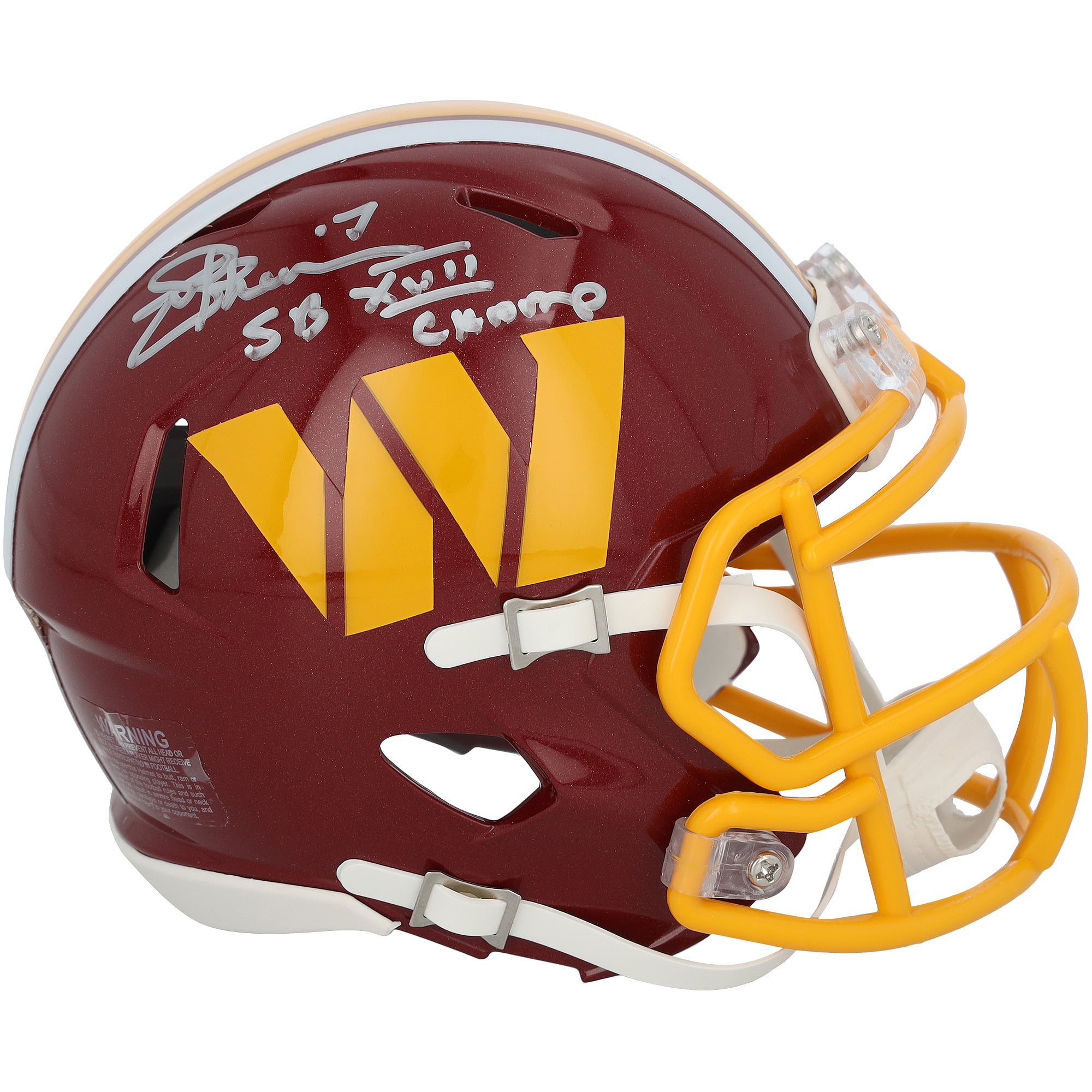 Joe Theismann Washington Commanders Autographed Riddell 2026 Speed Mini Helmet with "SB XVII Champs" Inscription