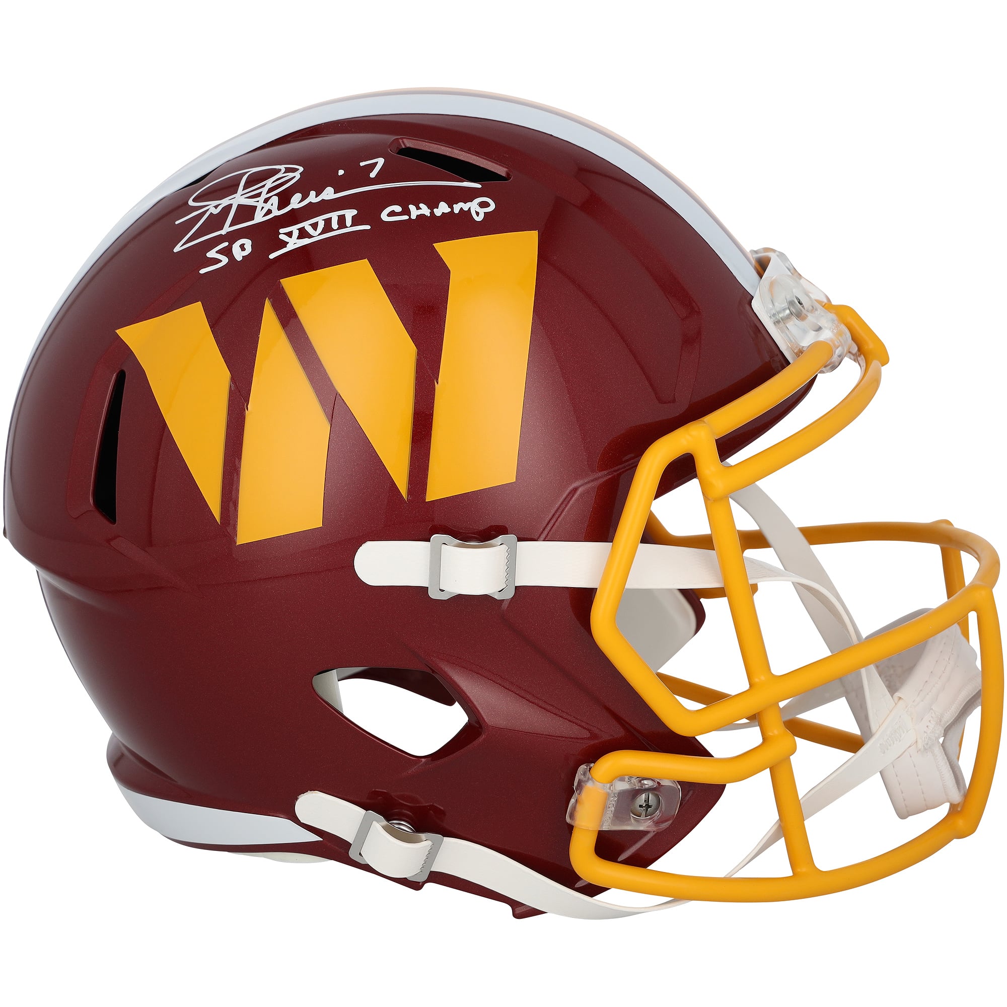 Joe Theismann Washington Commanders Autographed Riddell 2026 Speed Replica Helmet with "SB XVII Champs" Inscription