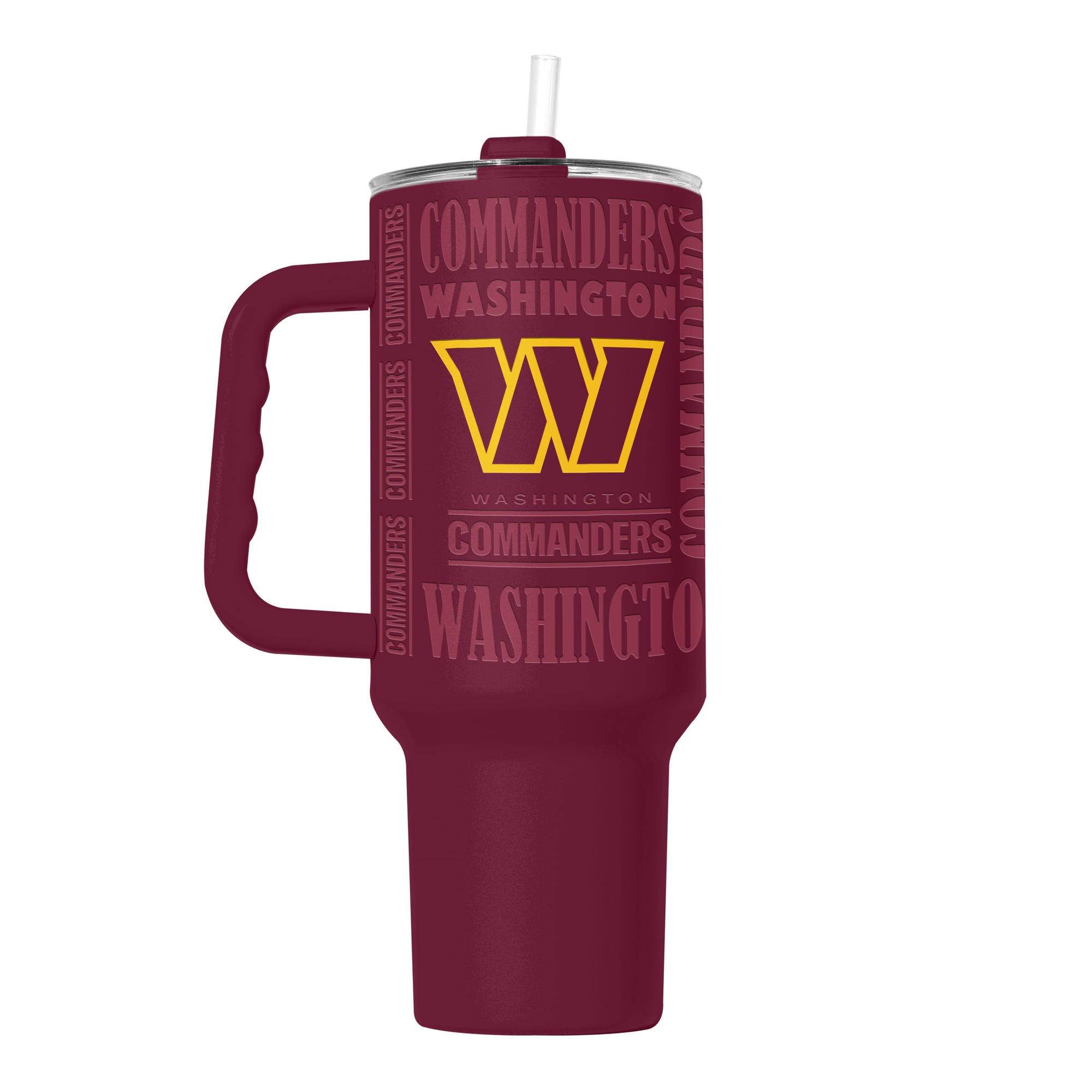 Gobelet isotherme Logo Brands Washington Commanders 40 oz Replay avec revêtement en poudre
