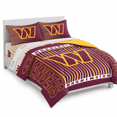 Logo Brands Washington Commanders Momentum Bed In A Bag - Queen