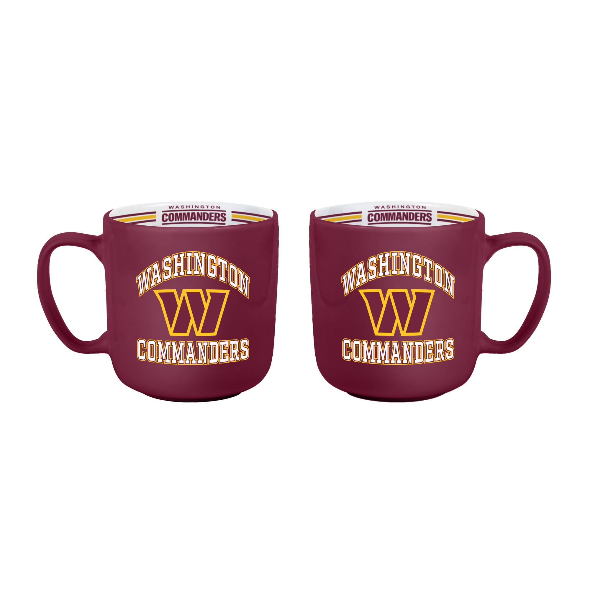 Ensemble de deux tasses rayées de 44 cl (15 oz) Logo Brands Washington Commanders