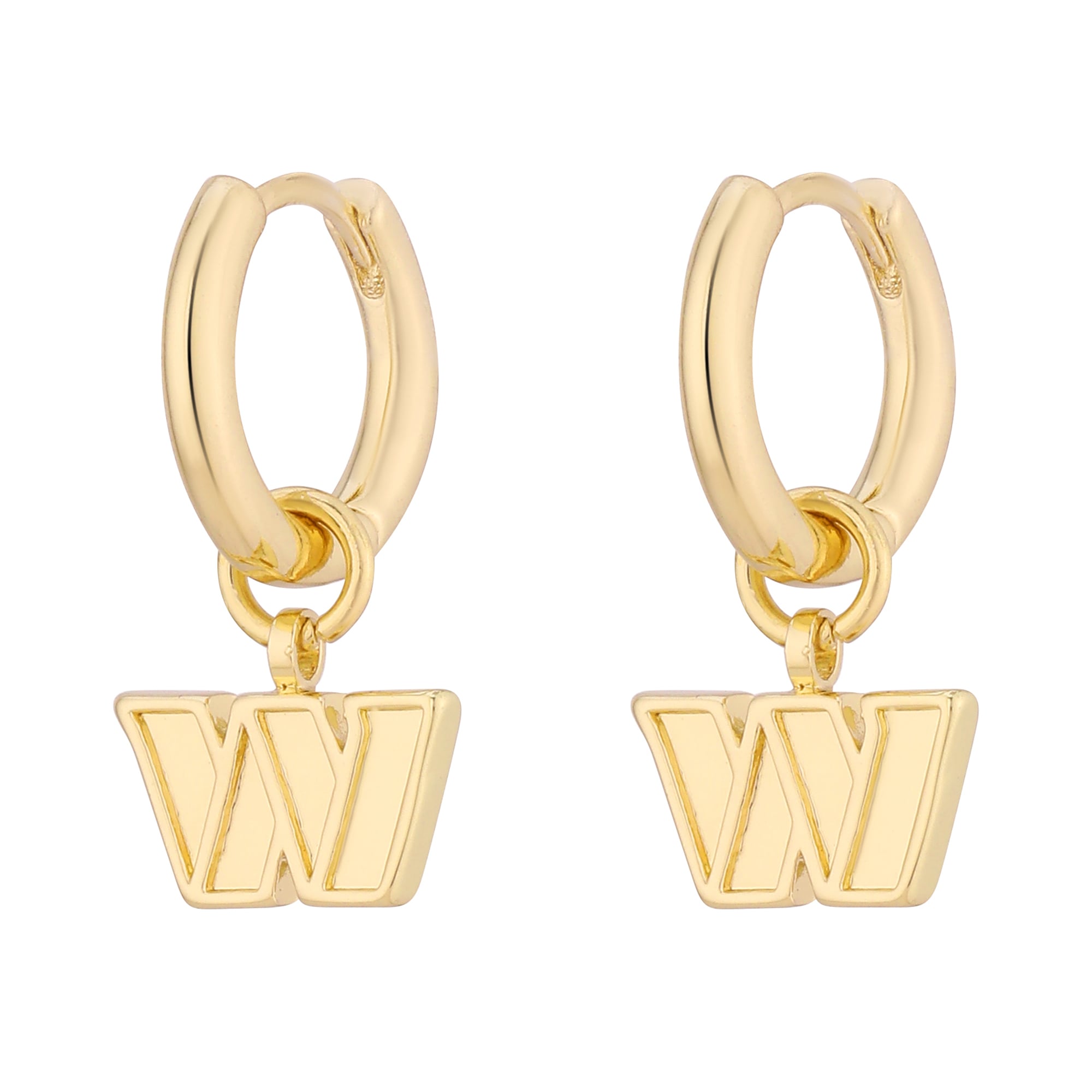 Boucles d'oreilles créoles LUV AJ Washington Commanders avec logo.