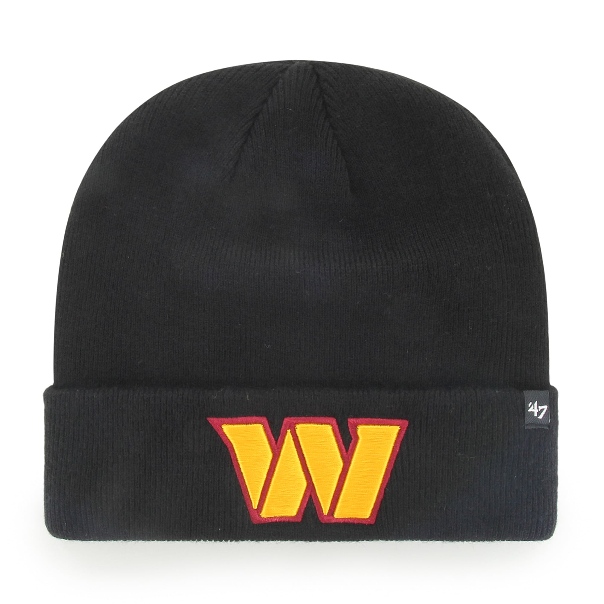 Bonnet à revers secondaire noir Washington Commanders pour homme