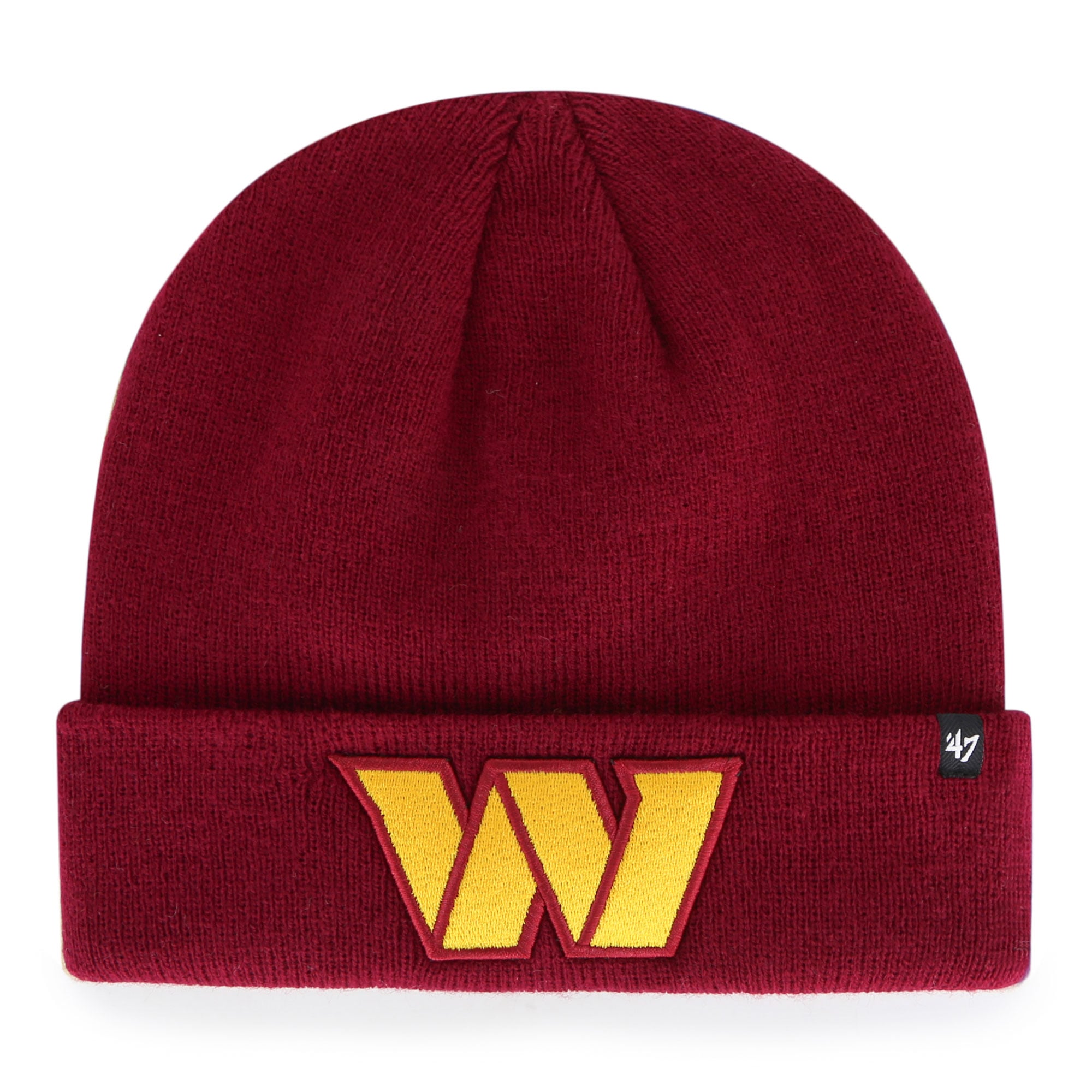 Bonnet en tricot à revers primaire '47 bordeaux Washington Commanders pour hommes