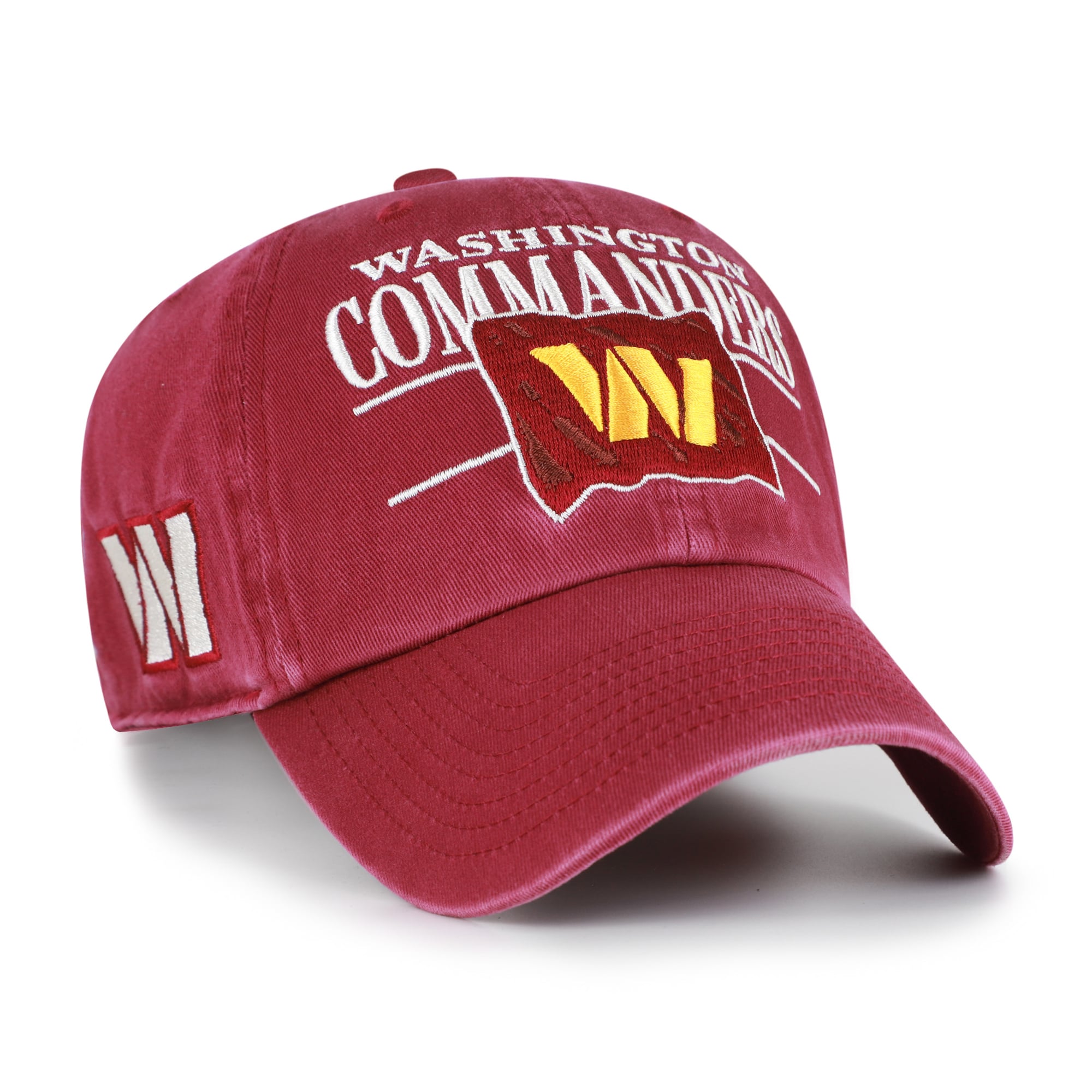Men's '47 Burgundy Washington Commanders Throwback Graphic Clean Up Adjustable Hat