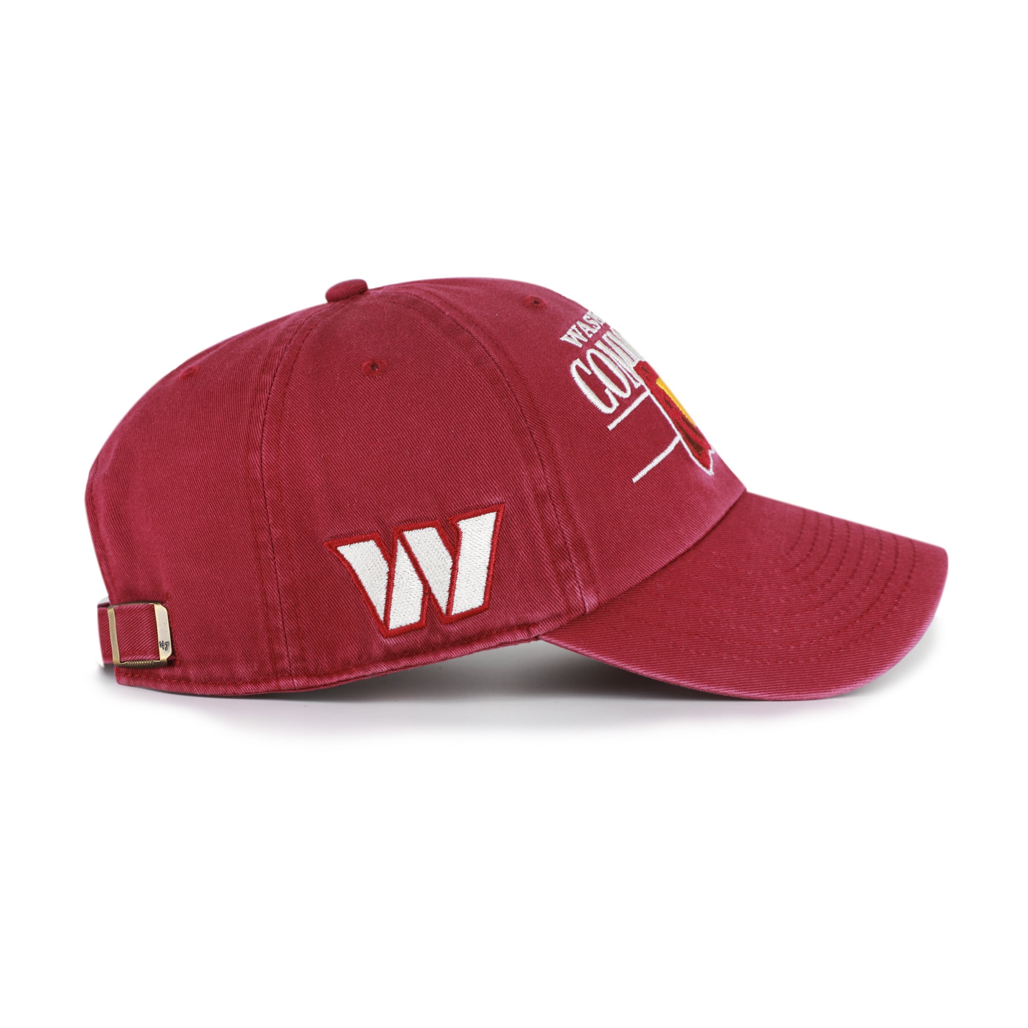 Men's '47 Burgundy Washington Commanders Throwback Graphic Clean Up Adjustable Hat