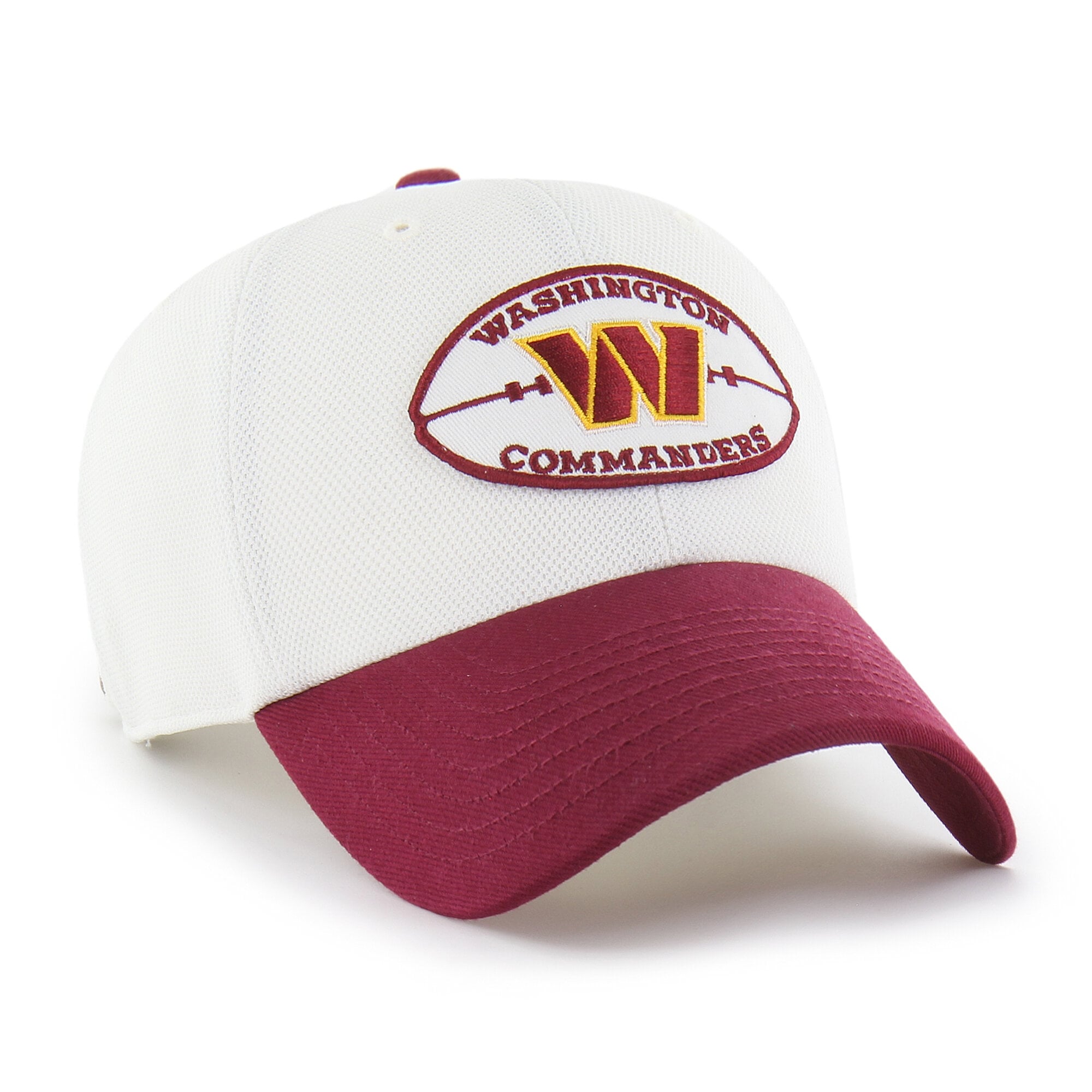 Casquette ajustable « 47 Cream/Bordeaux Washington Commanders » en piqué avec écusson Clean Up