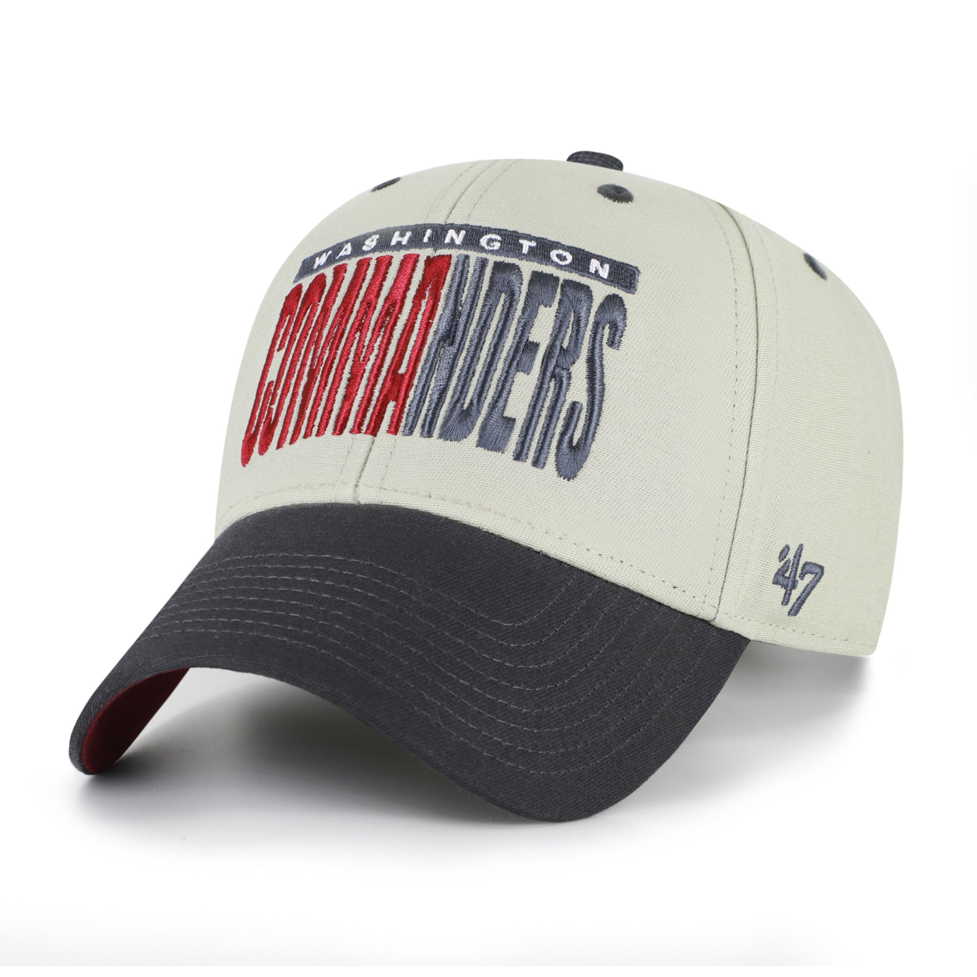Casquette ajustable pour homme « 47 » Washington Commanders, gris/noir, inscription demi-bloc, MVP