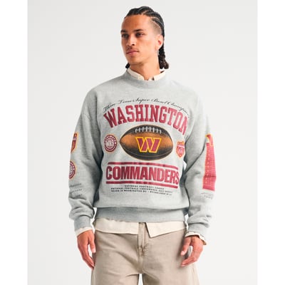Washington Commanders Abercrombie & Fitch Fleece Sweatshirt - Gray