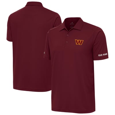 Washington Commanders Antigua  Personalized Tribute Polo - Burgundy