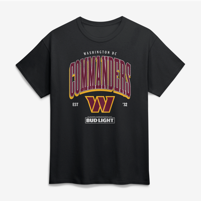 Washington Commanders Bud Light T-Shirt - Black
