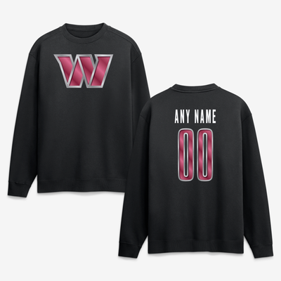 Washington Commanders  Forged Mascot Personalized Name & Number Sweatshirt - Black