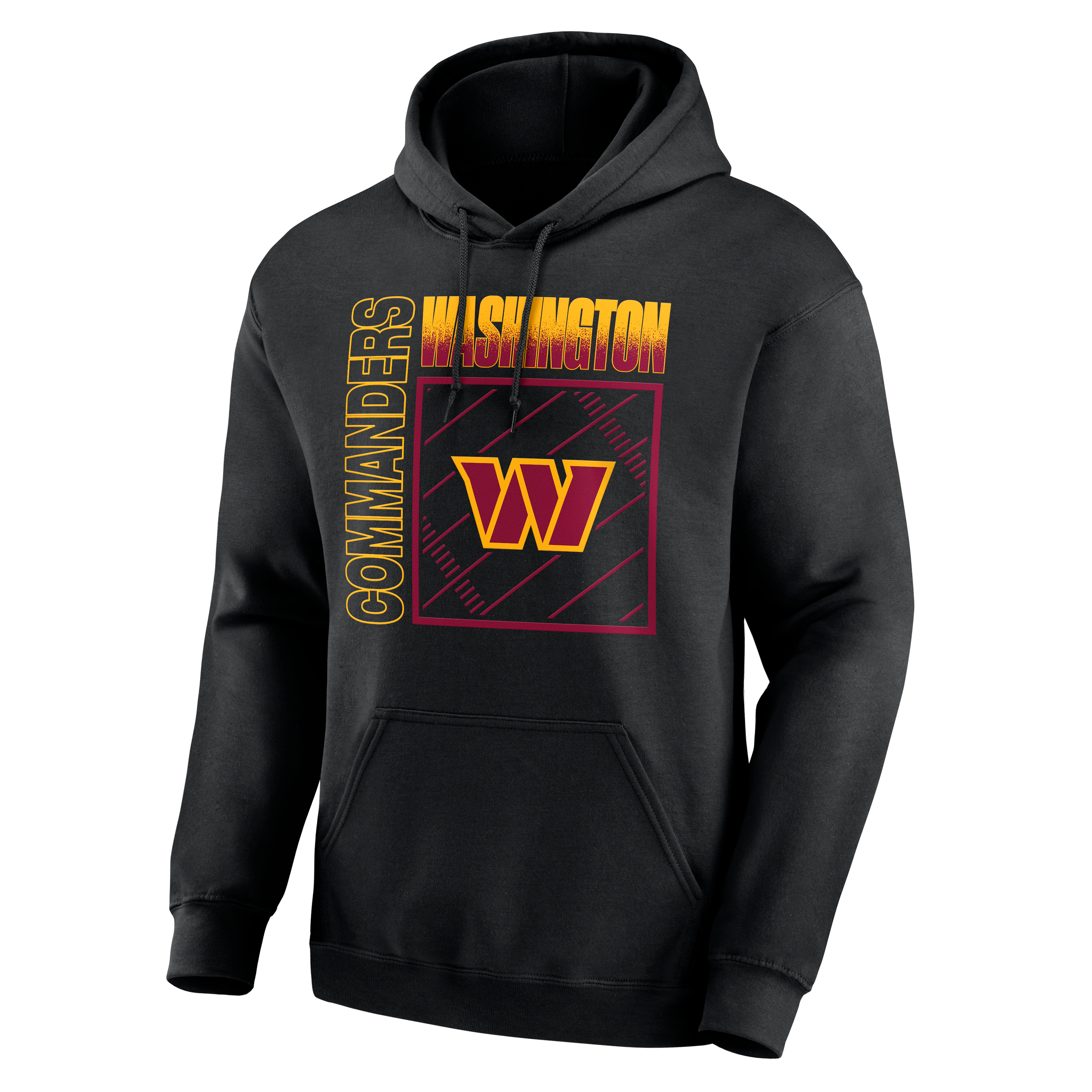 Men's Black Washington Commanders Home Field Pop Personalized Name & Number Hoodie