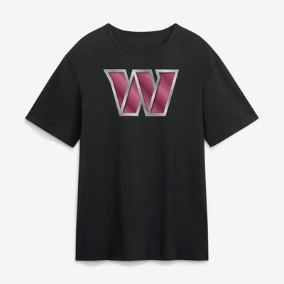 Washington Commanders  Metallic Mascot T-Shirt - Black