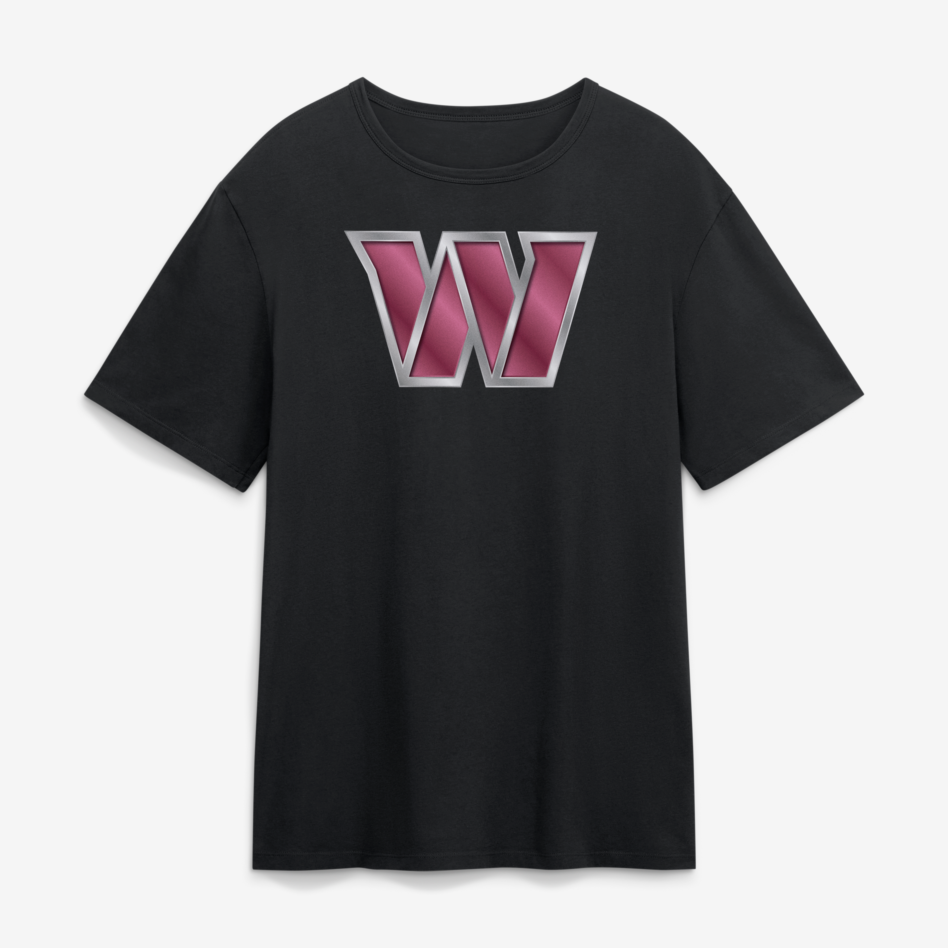 T-shirt noir pour homme Washington Commanders avec mascotte métallique