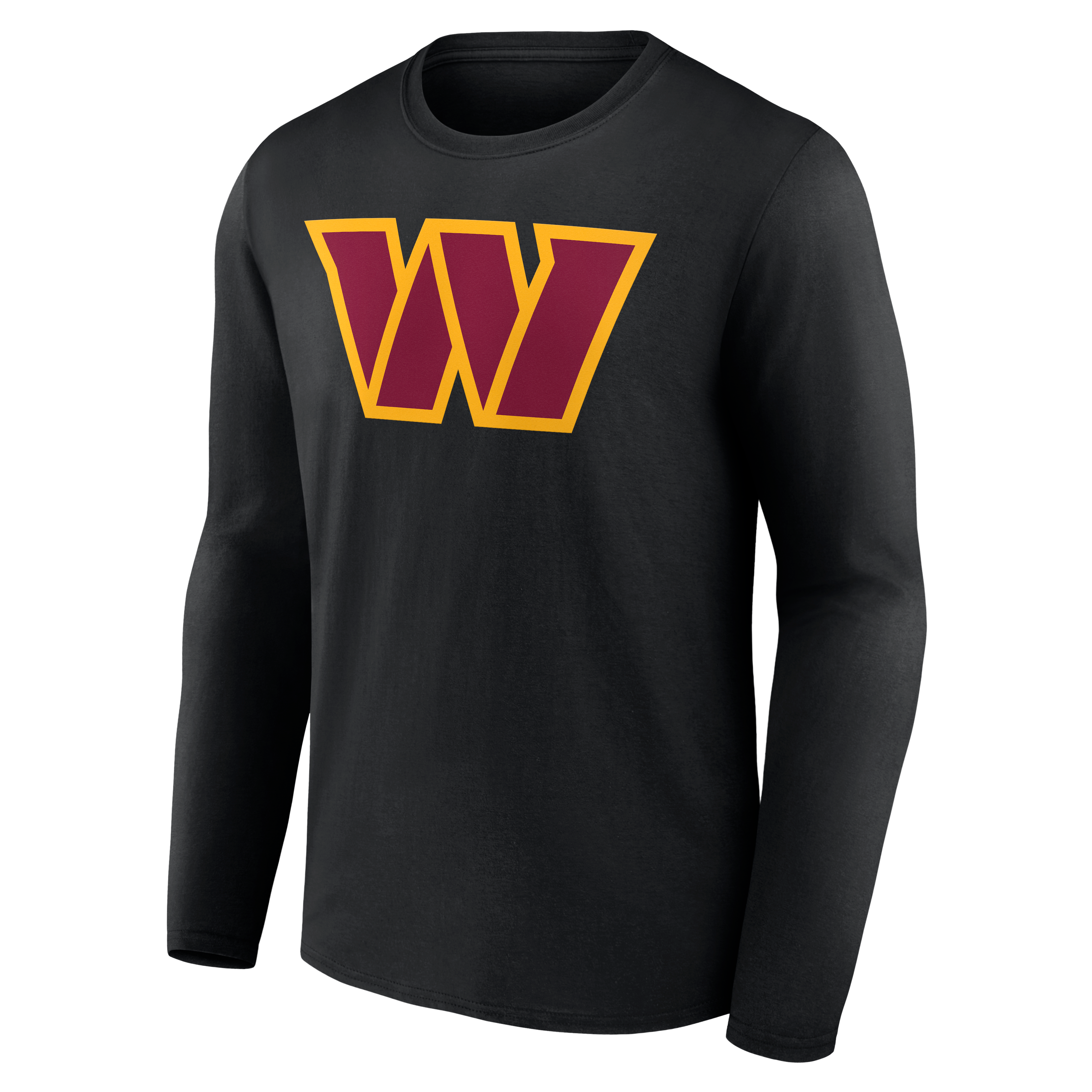 T-shirt à manches longues authentique et personnalisé avec nom numéro de l'équipe des Washington Commanders, noir, pour homme