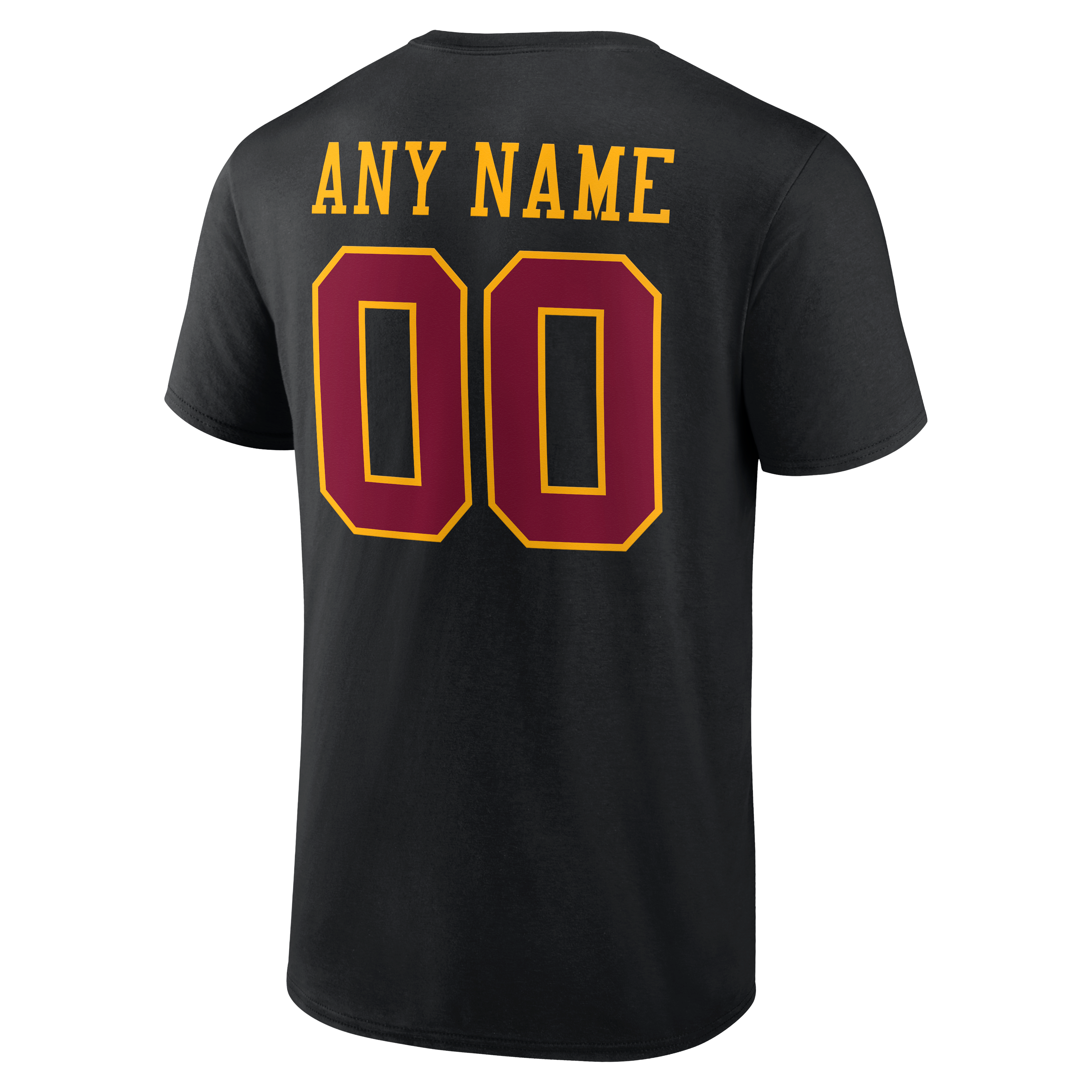 T-shirt authentique personnalisé avec nom et numéro de l'équipe des Washington Commanders pour hommes, noir