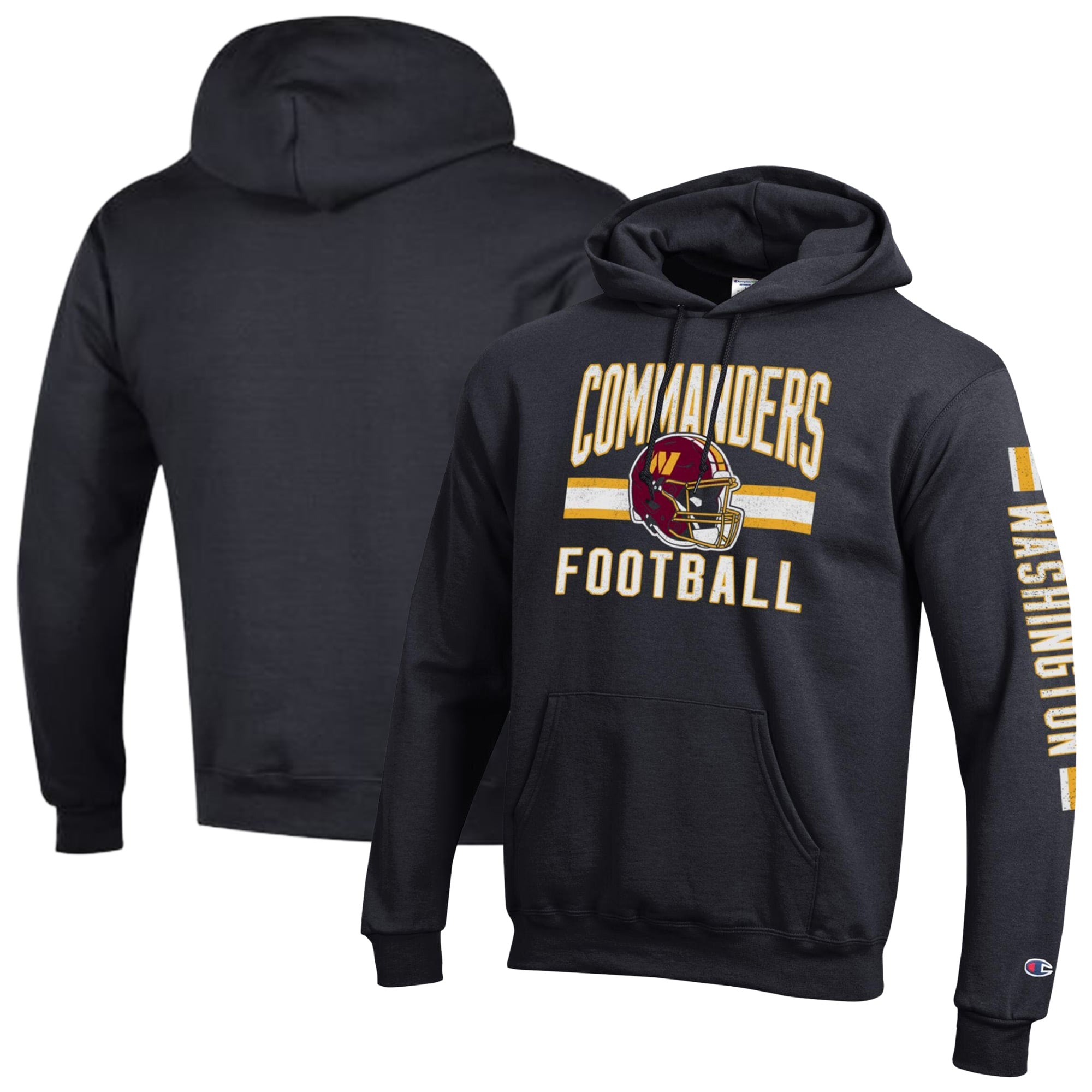Sweat à capuche Champion noir Washington Commanders Powerblend pour homme