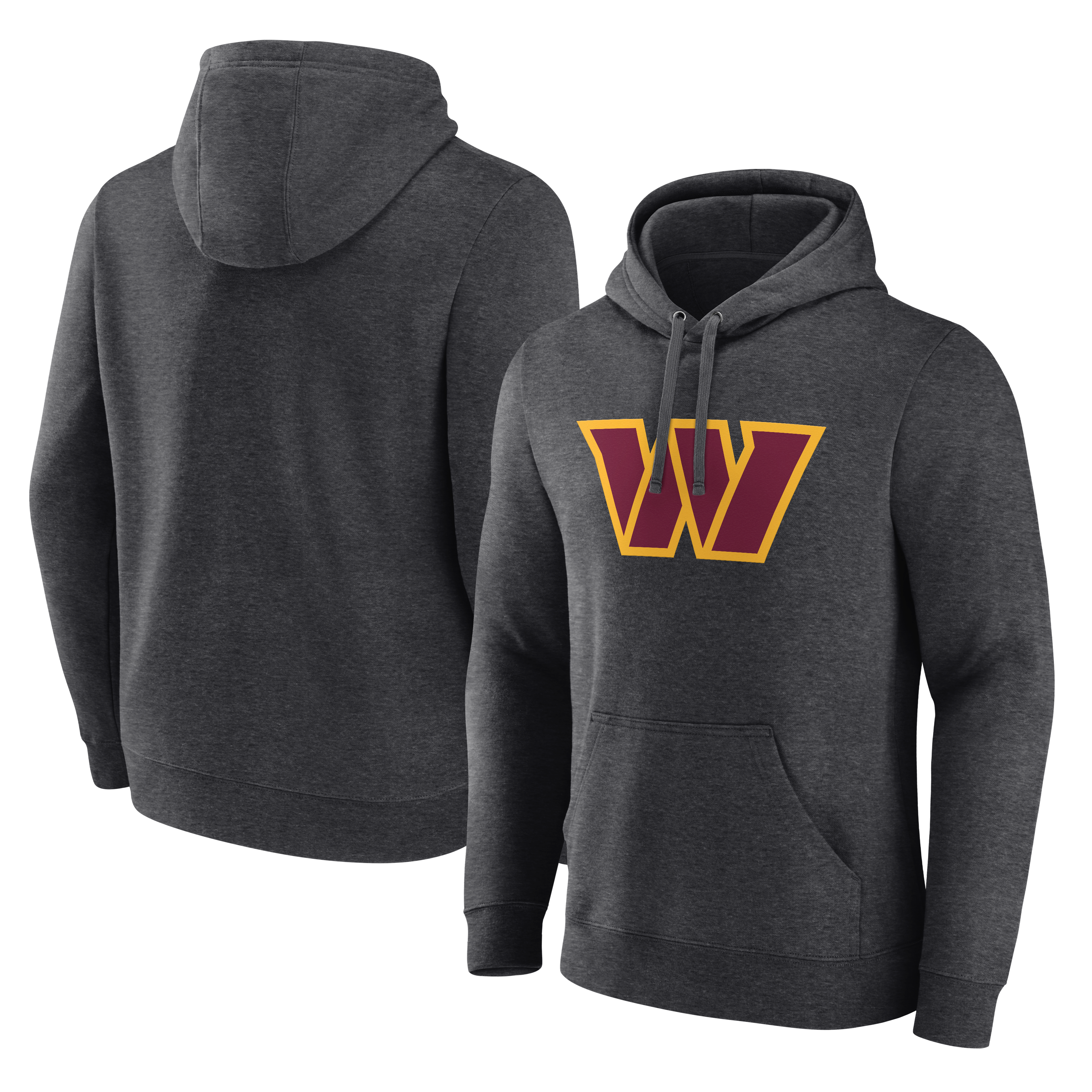 Men's Charcoal Washington Commanders Primary Logo Hoodie