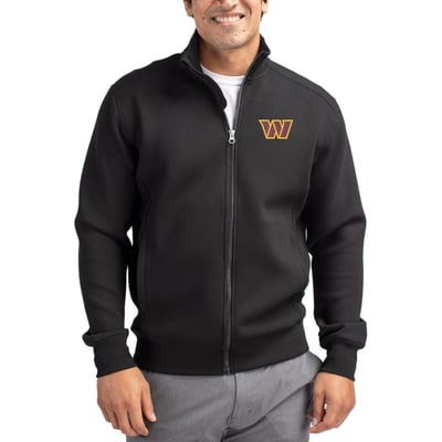 Washington Commanders Cutter & Buck  Roam Eco Recycled Full-Zip Jacket - Black