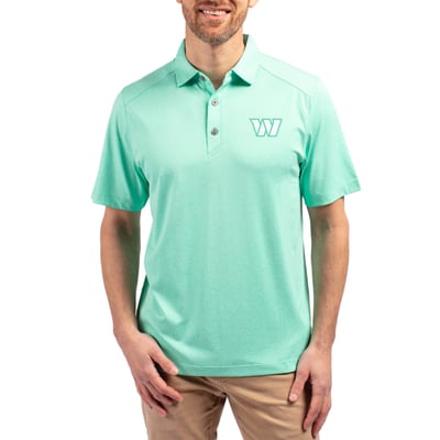 Washington Commanders Cutter & Buck Forge Eco Stretch Recycled Polo - Heather Mint