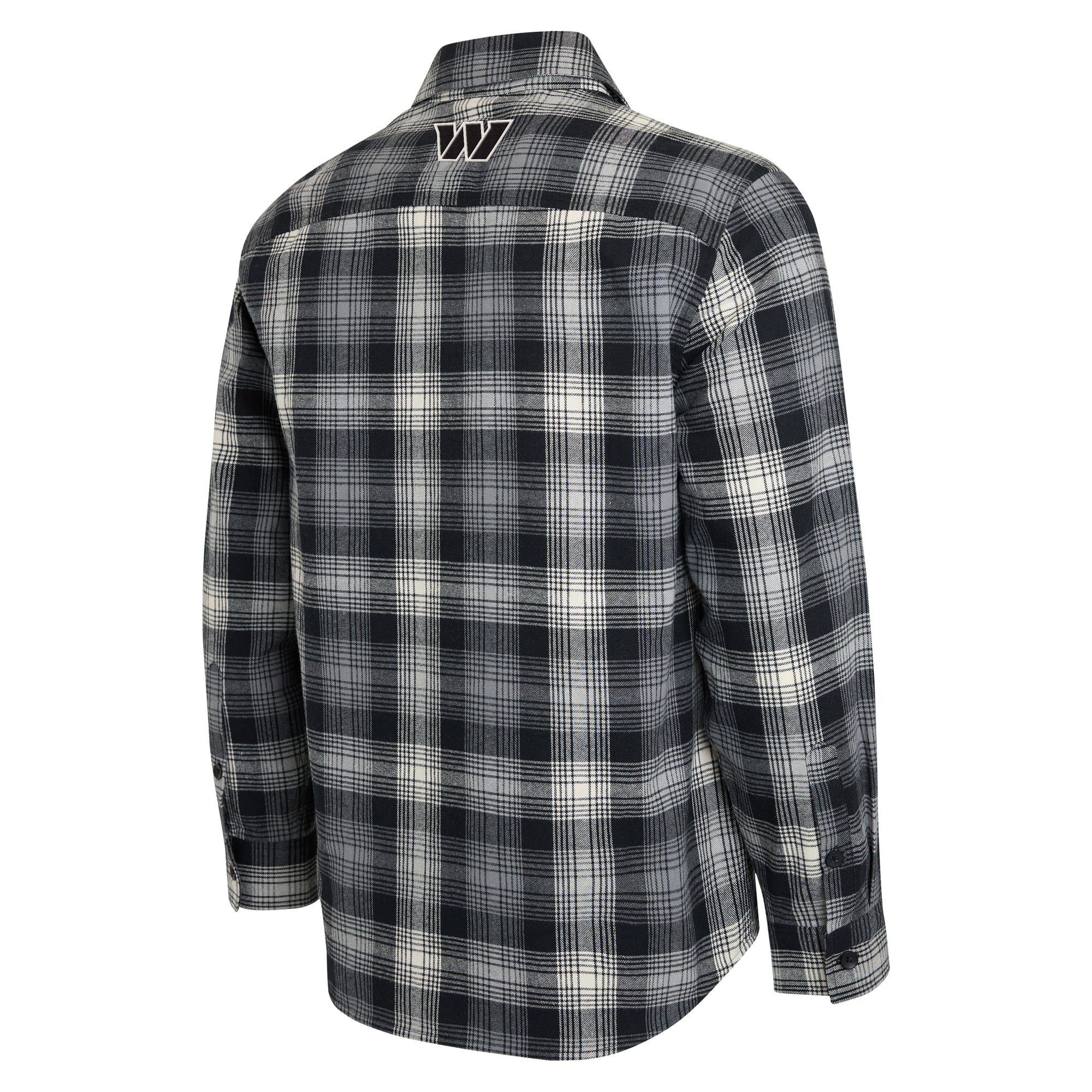 Men's Darius Rucker Collection by Fanatics Black Washington Commanders Flannel Plaid Long Sleeve Button Up Shirt