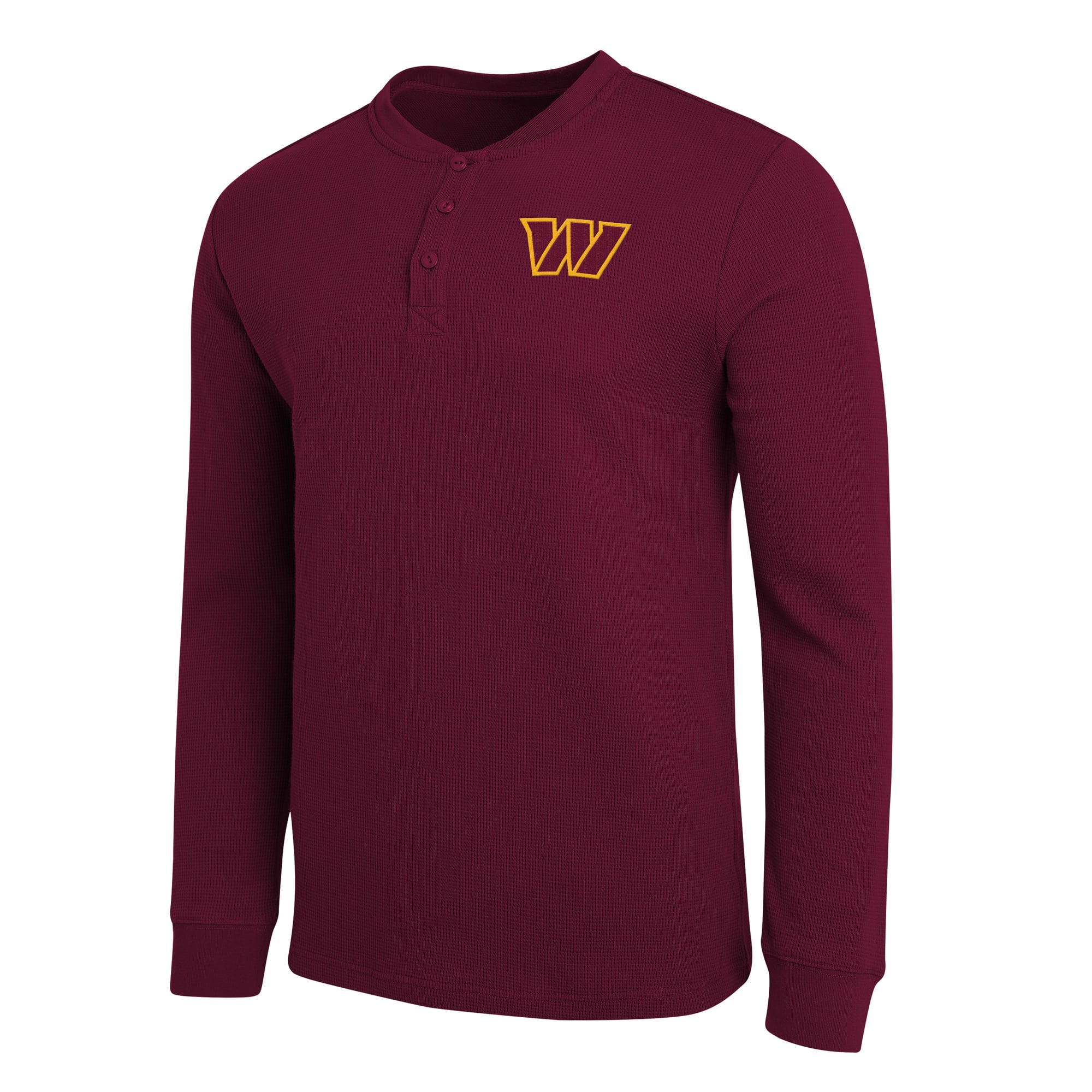 Men's Darius Rucker Collection by Fanatics  Burgundy Washington Commanders Waffle-Knit Henley Long Sleeve T-Shirt
