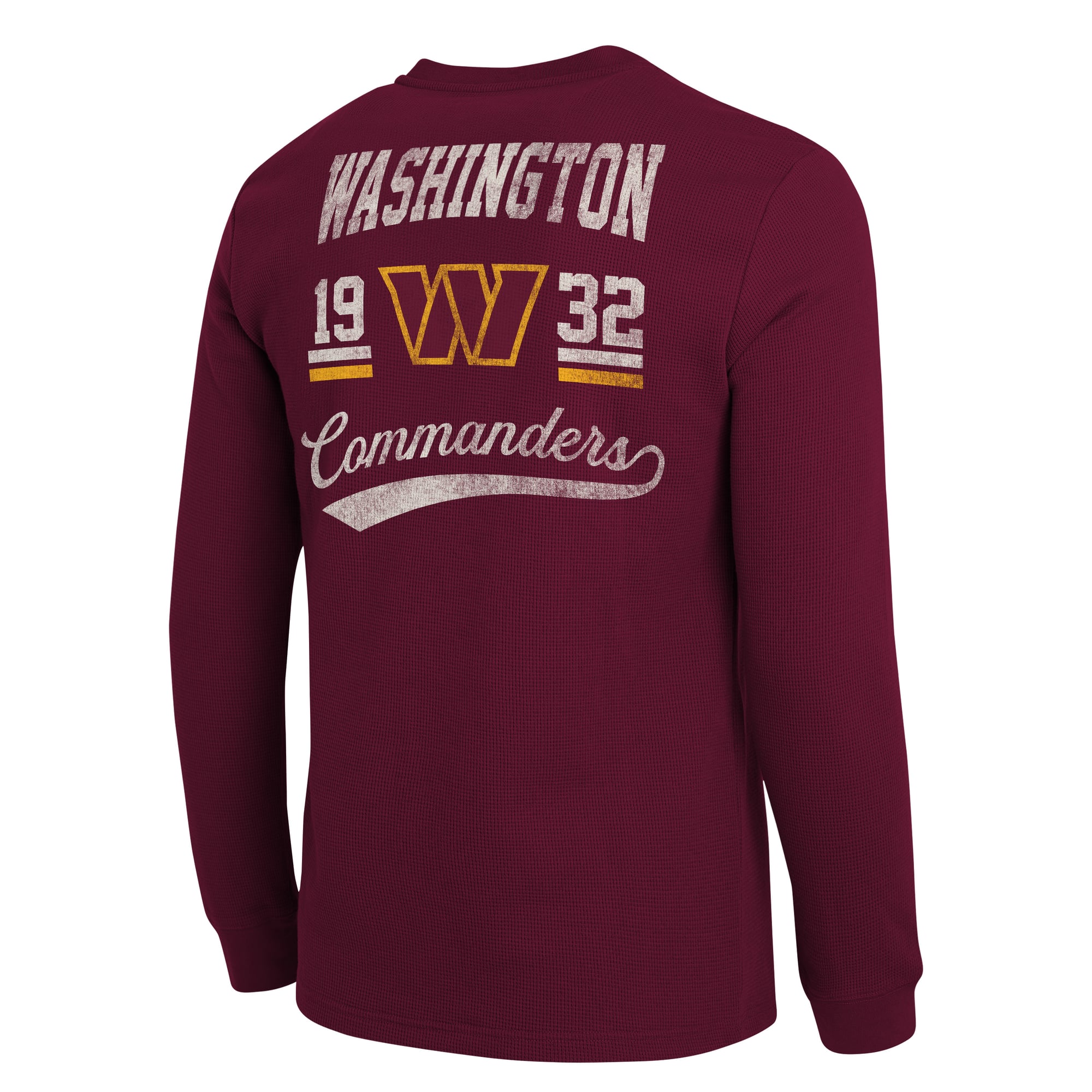Men's Darius Rucker Collection by Fanatics  Burgundy Washington Commanders Waffle-Knit Henley Long Sleeve T-Shirt