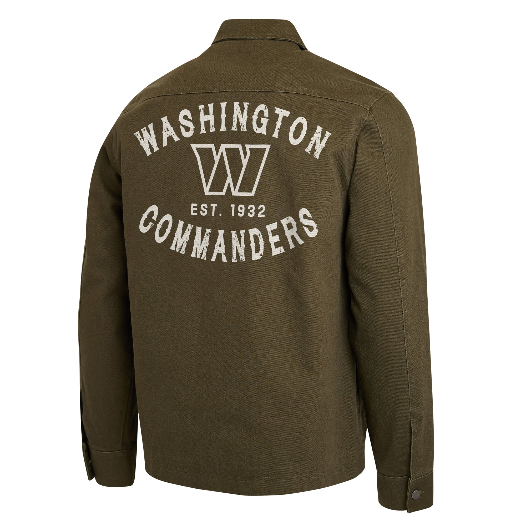 Veste zippée intégrale en toile brossée Olive Washington Commanders de la collection Darius Rucker pour homme par Fanatics