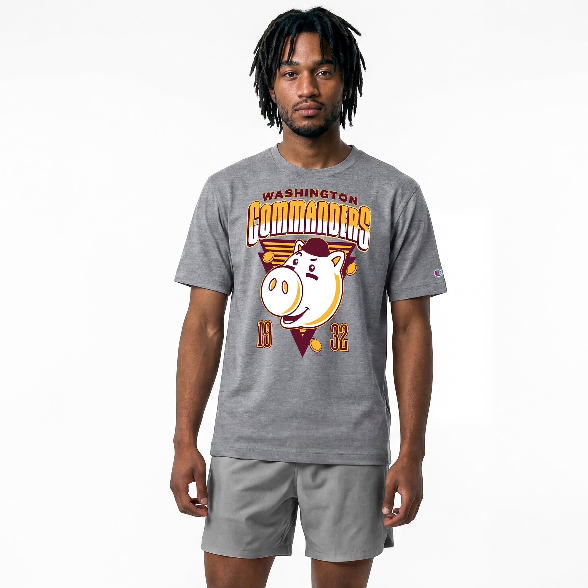 T-shirt homme Disney x Champion gris Washington Commanders Hamm All-Star