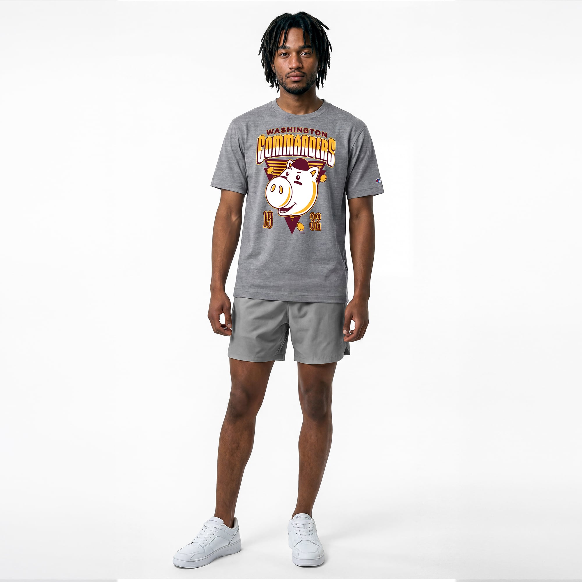 T-shirt homme Disney x Champion gris Washington Commanders Hamm All-Star