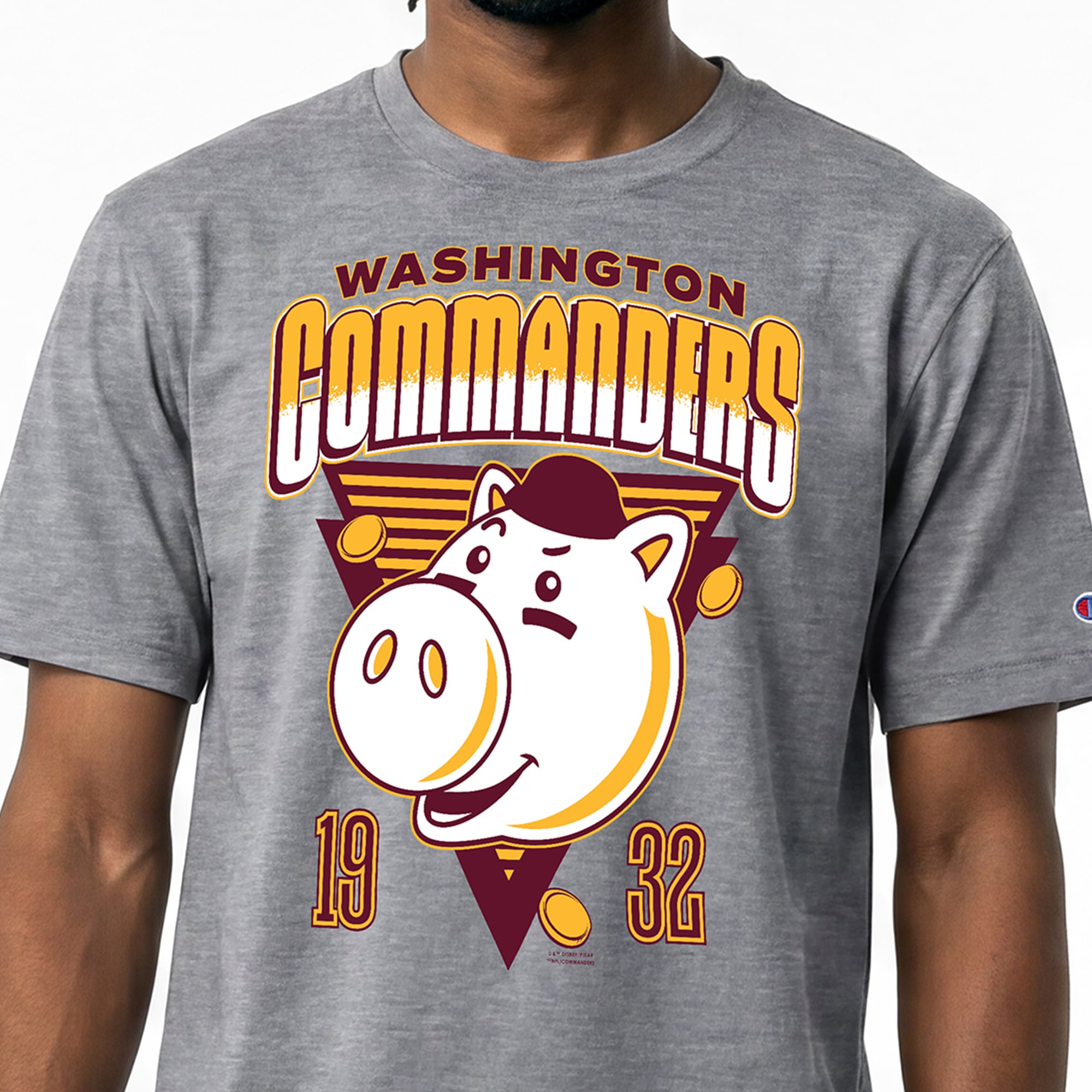 T-shirt homme Disney x Champion gris Washington Commanders Hamm All-Star