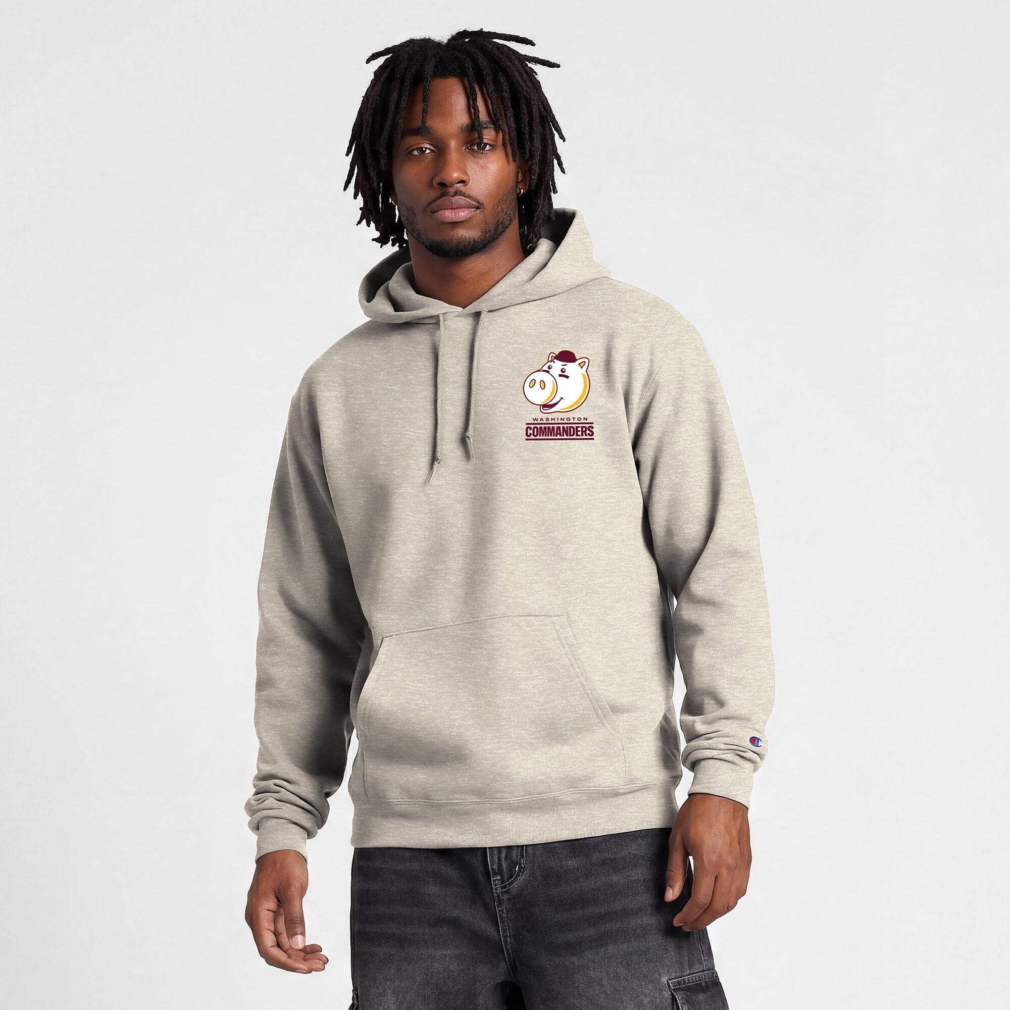Sweat à capuche arrière Powerblend couleur avoine Disney x Champion pour homme