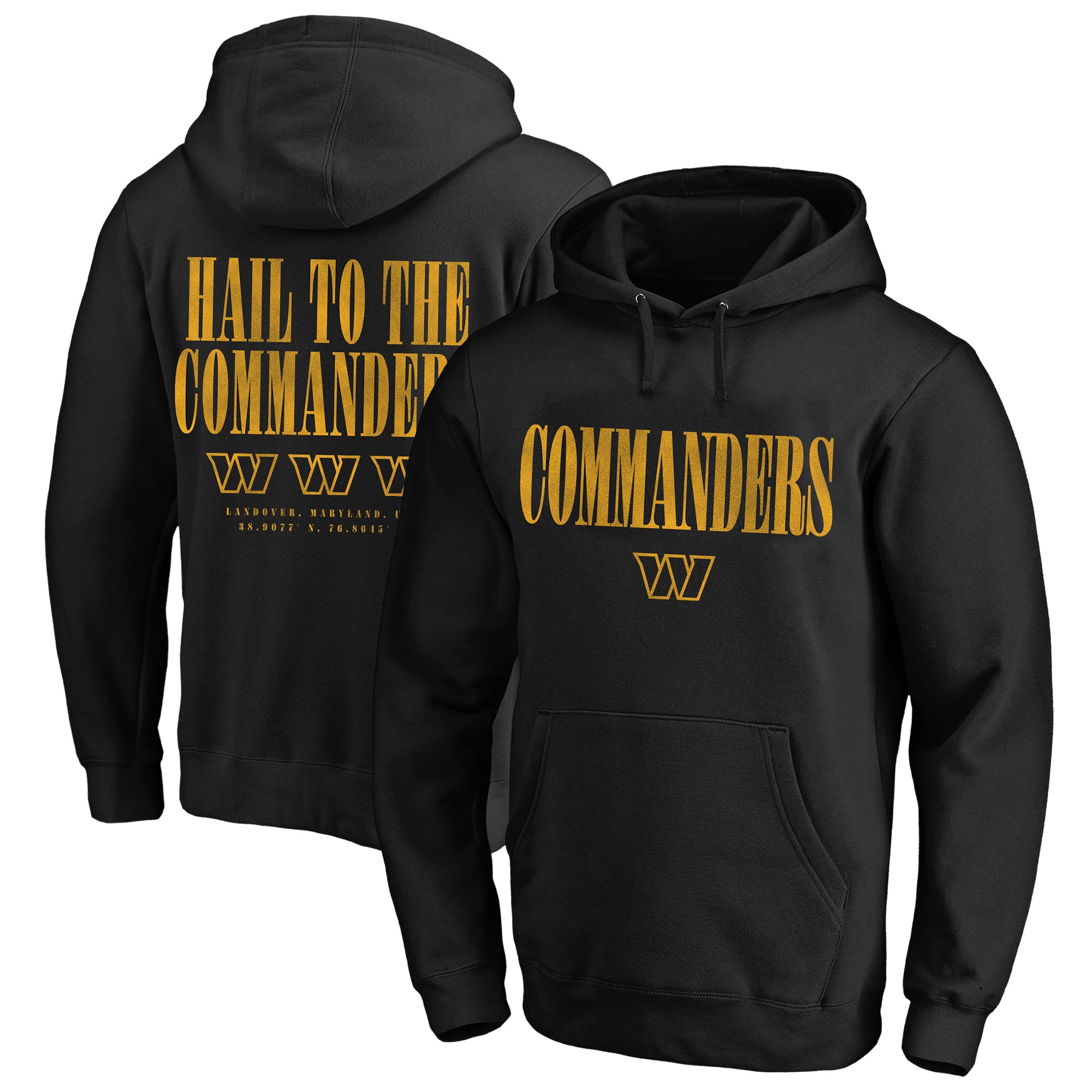 Men's Fanatics Black Washington Commanders Big & Tall Relaxed Intense Rivalry Hoodie