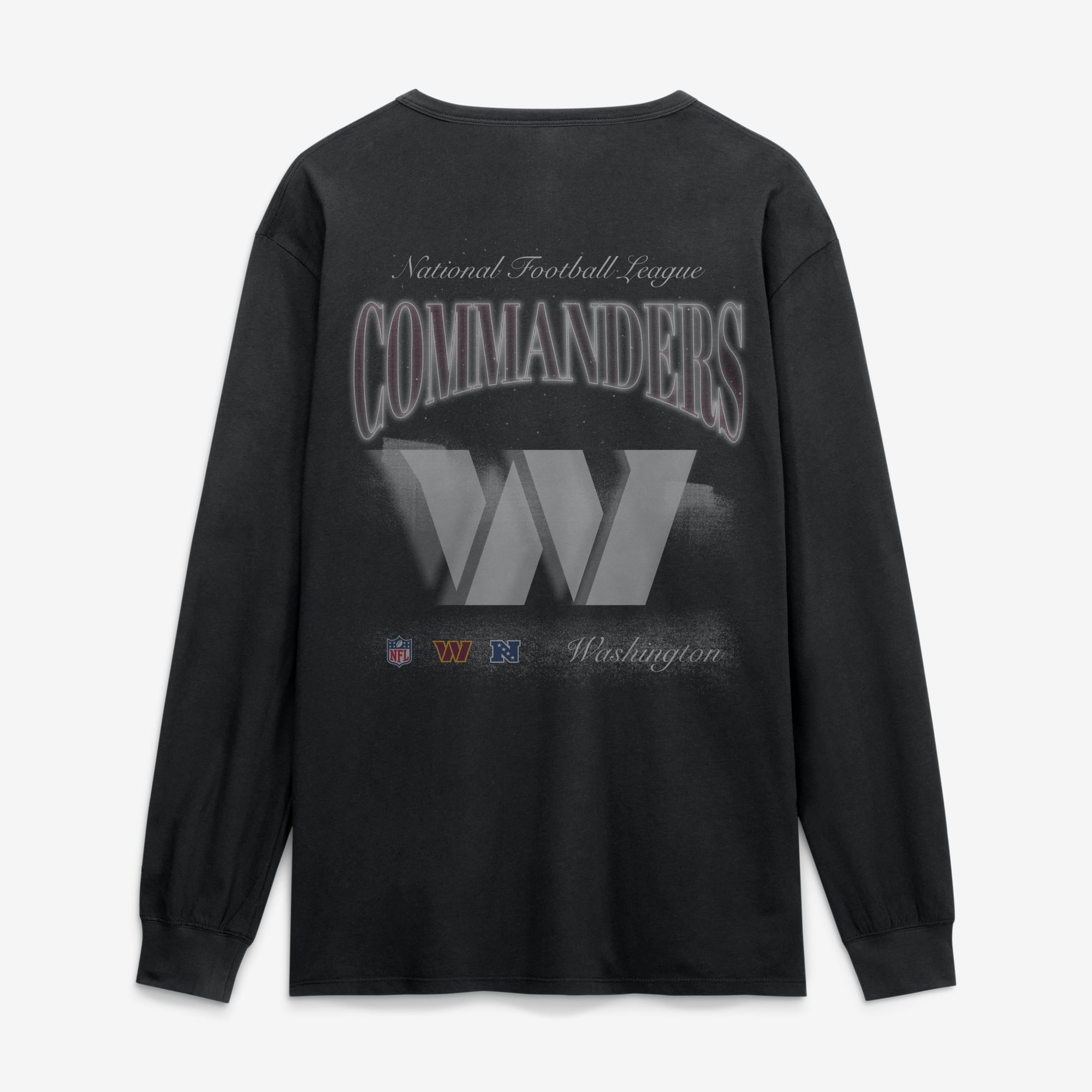T-shirt à manches longues Fanatics Black Washington Commanders Midnight Falls pour homme