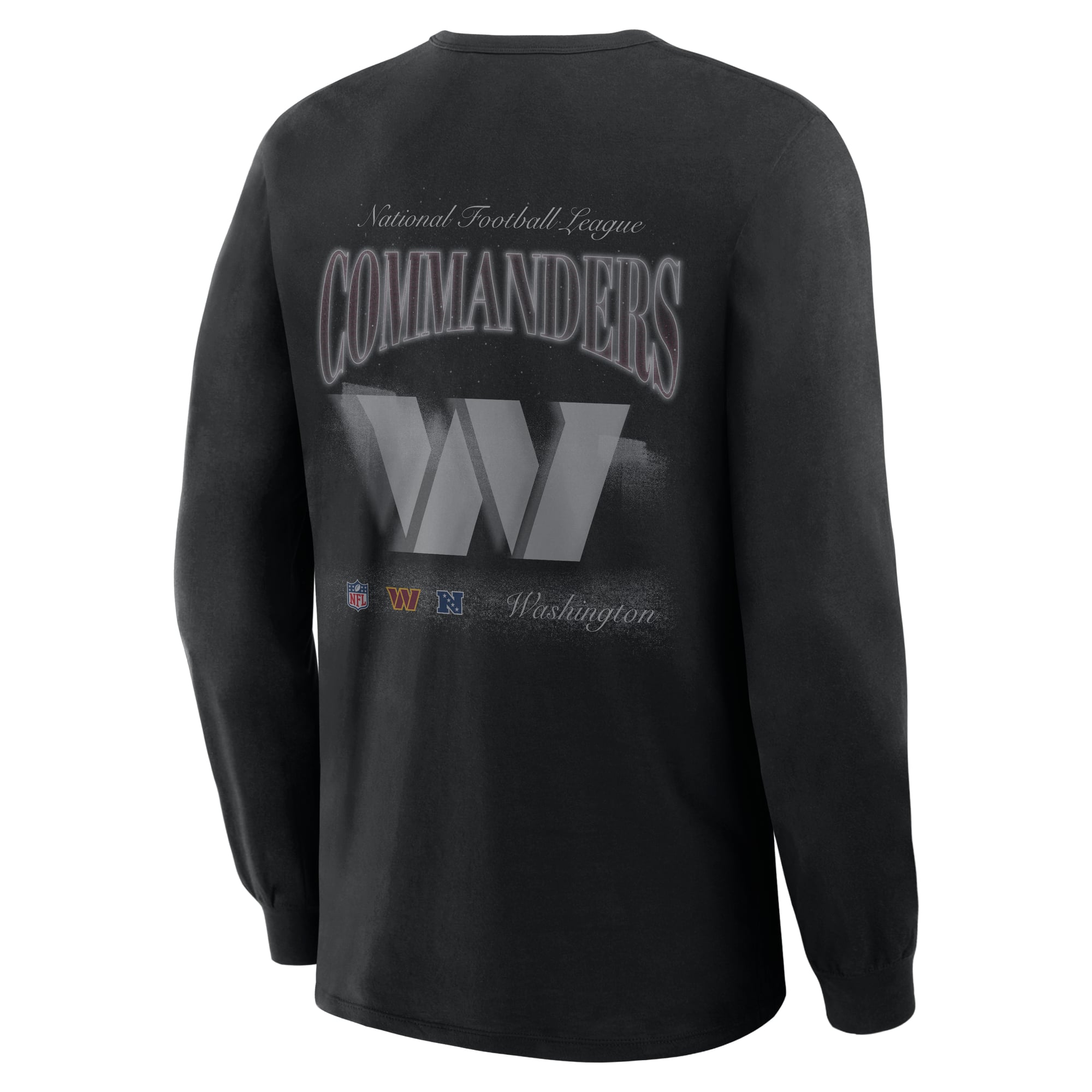 T-shirt à manches longues Fanatics Black Washington Commanders Midnight Falls pour homme