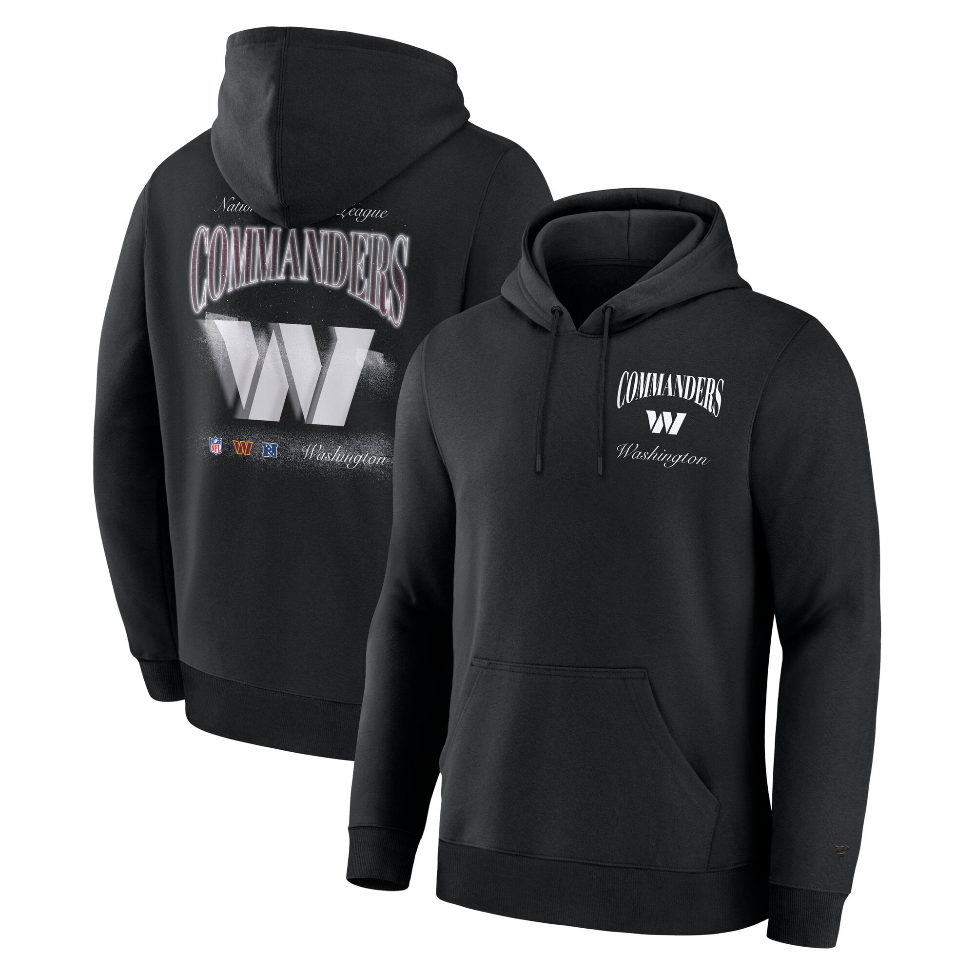 Men's Fanatics Black Washington Commanders Nightfall Long Sleeve Fleece Hoodie