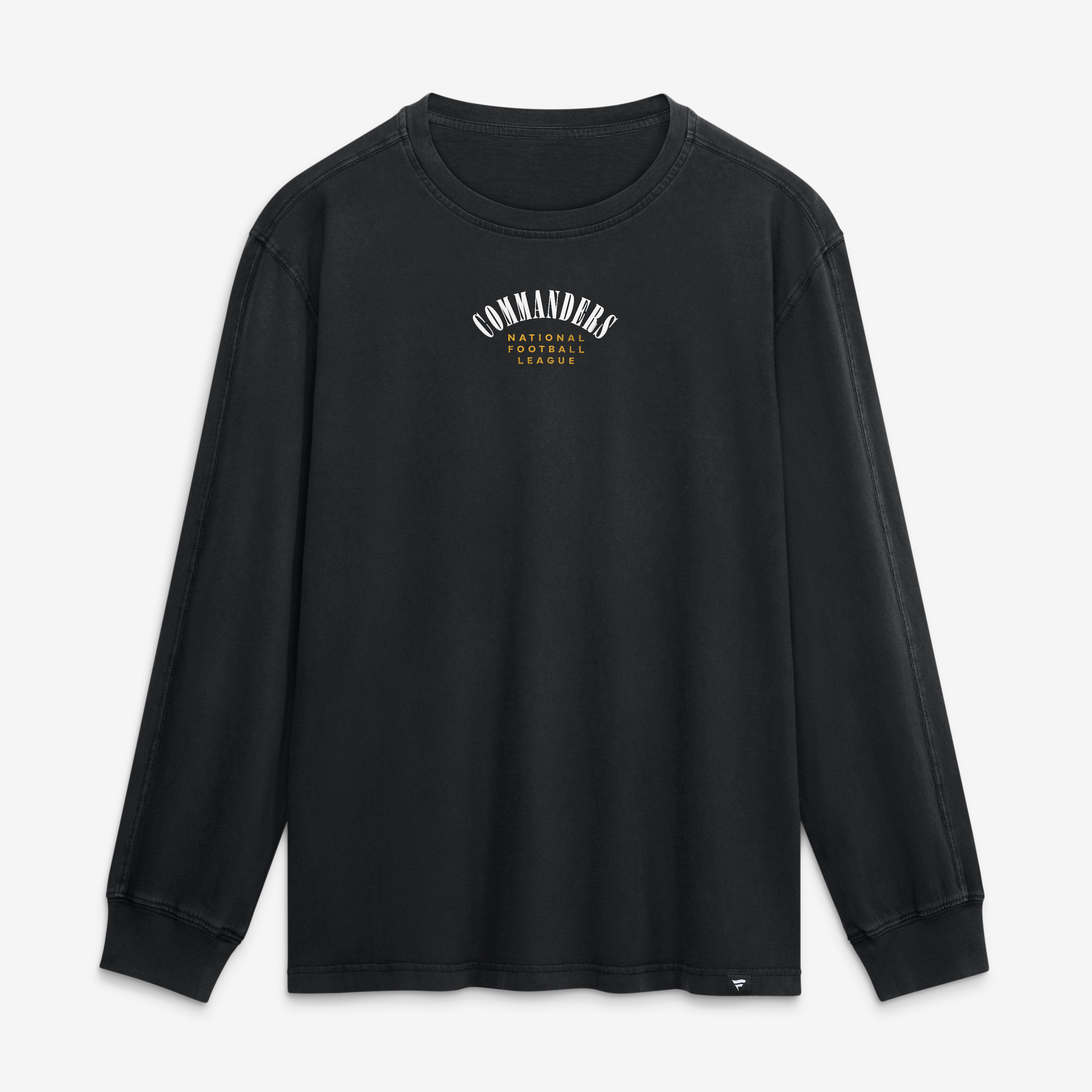 Men's Fanatics Black Washington Commanders Relaxed Fullback Drive Long Sleeve Fashion Top