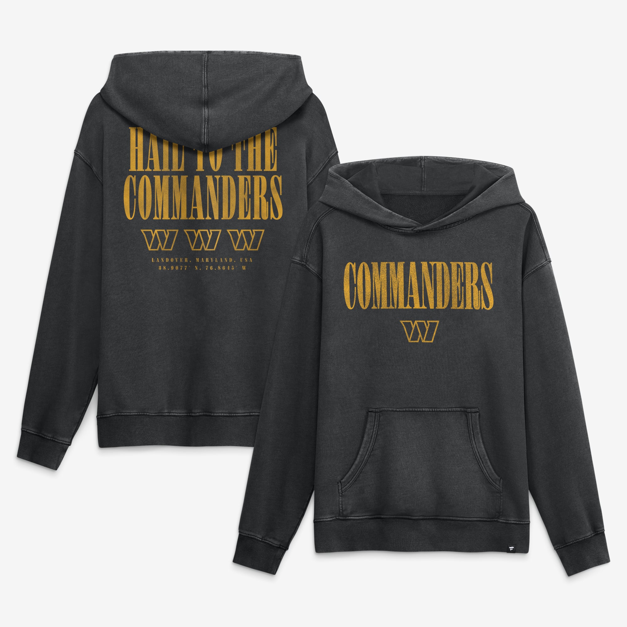 Men's Fanatics Black Washington Commanders Relaxed Intense Rivalry French Terry Hoodie