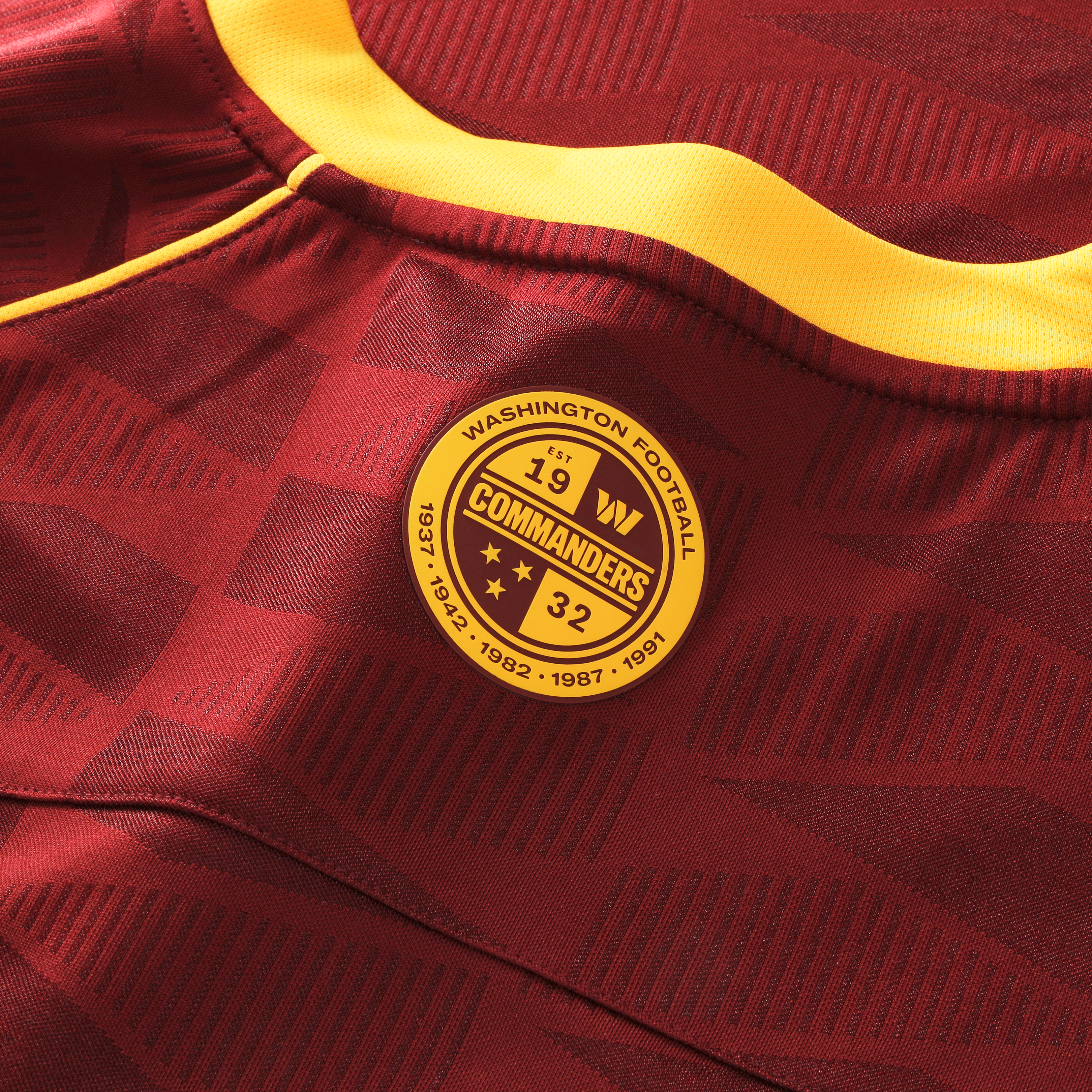 Men's Fanatics Burgundy Washington Commanders Football x Collared Fan Top