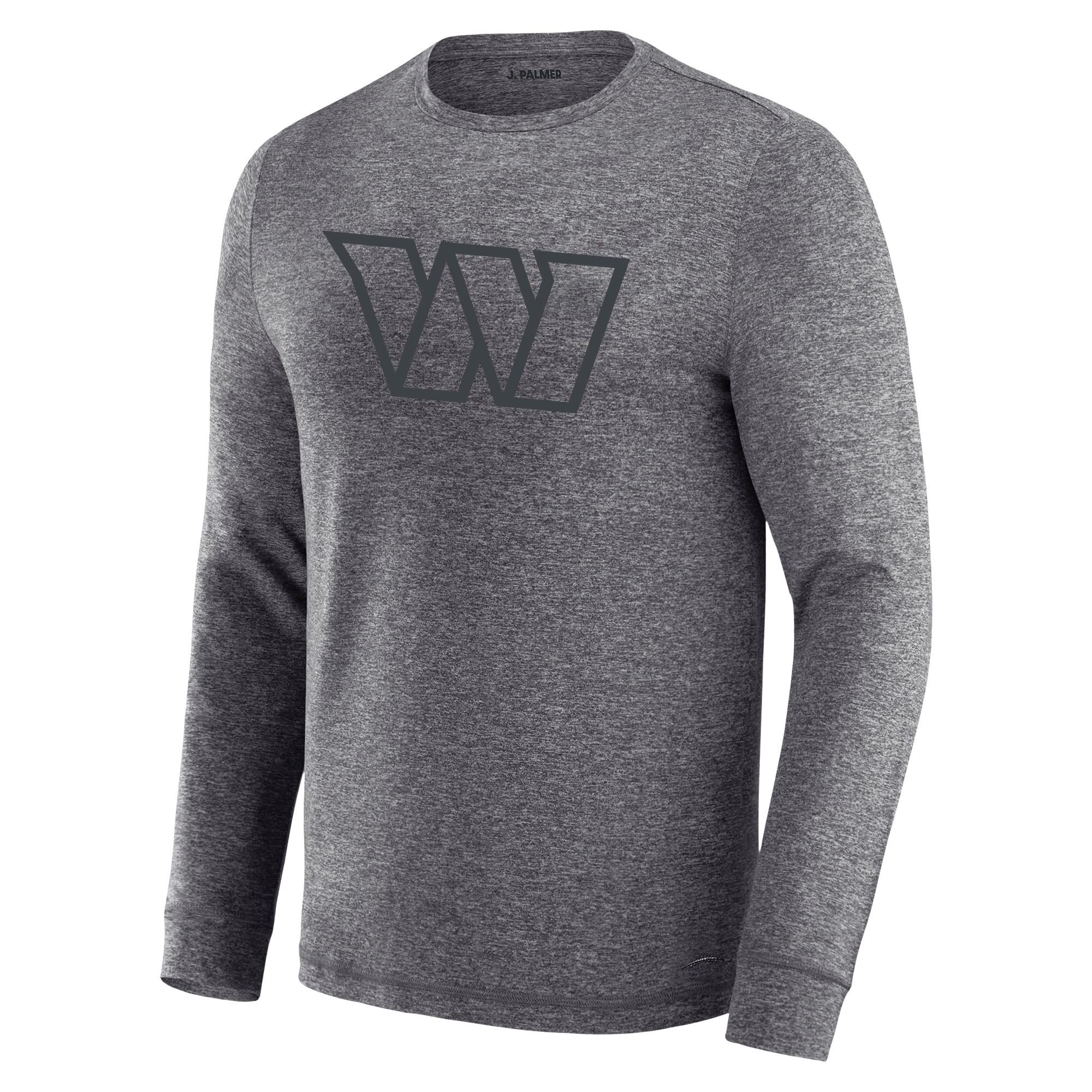 T-shirt à manches longues pour homme J. Palmer Charcoal Washington Commanders Four Down