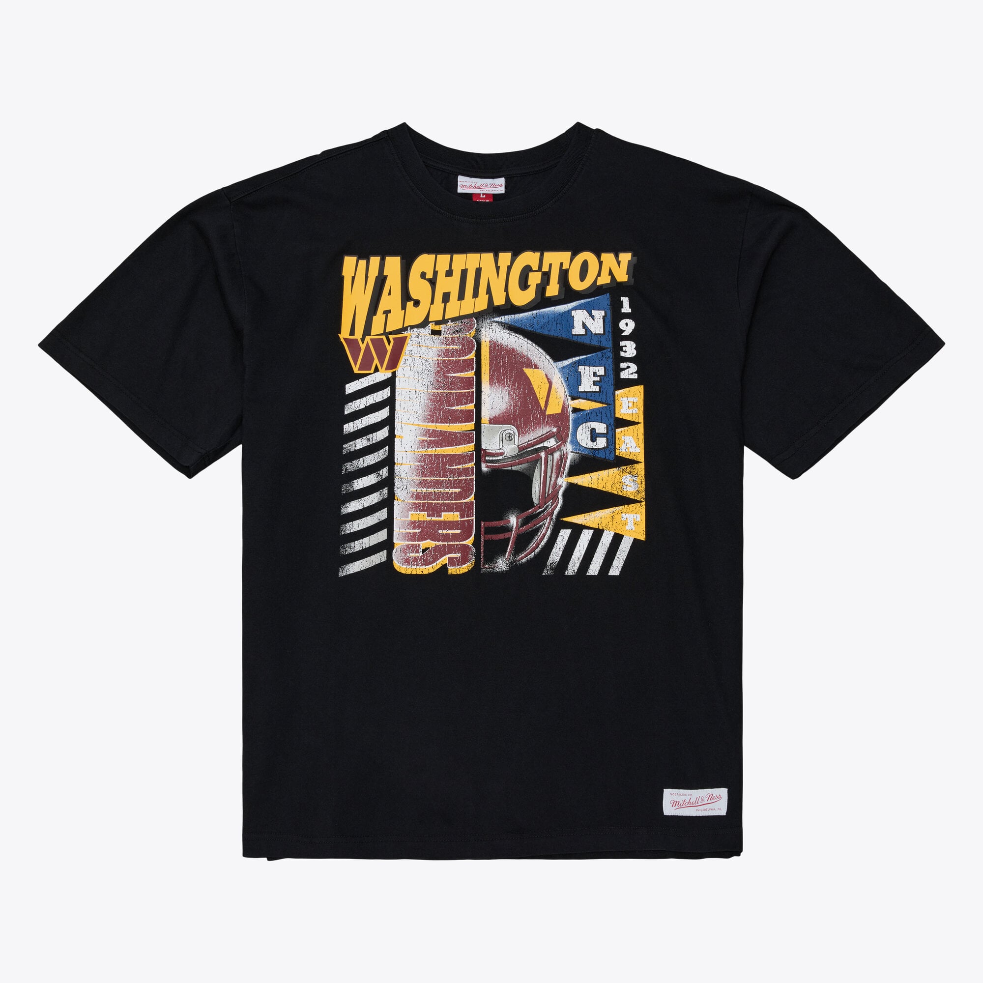 T-shirt graphique noir Mitchell & Ness Washington Commanders Core Essentials Street pour homme