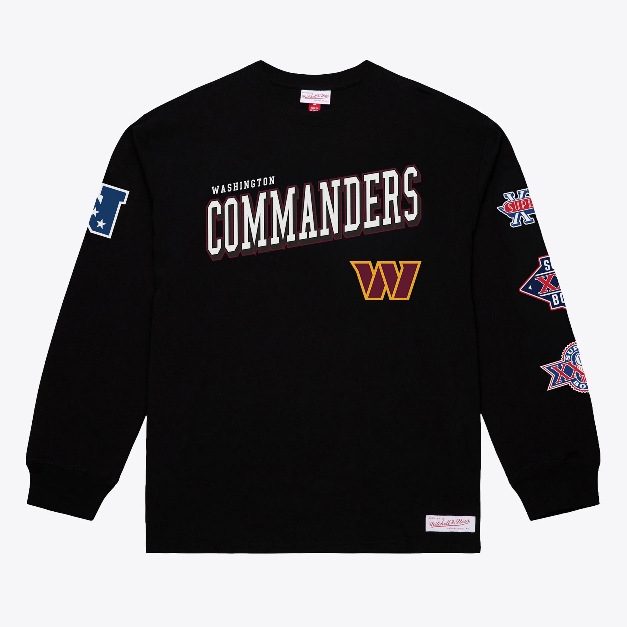 Men's Mitchell & Ness Black Washington Commanders Training Camp Long Sleeve T-Shirt