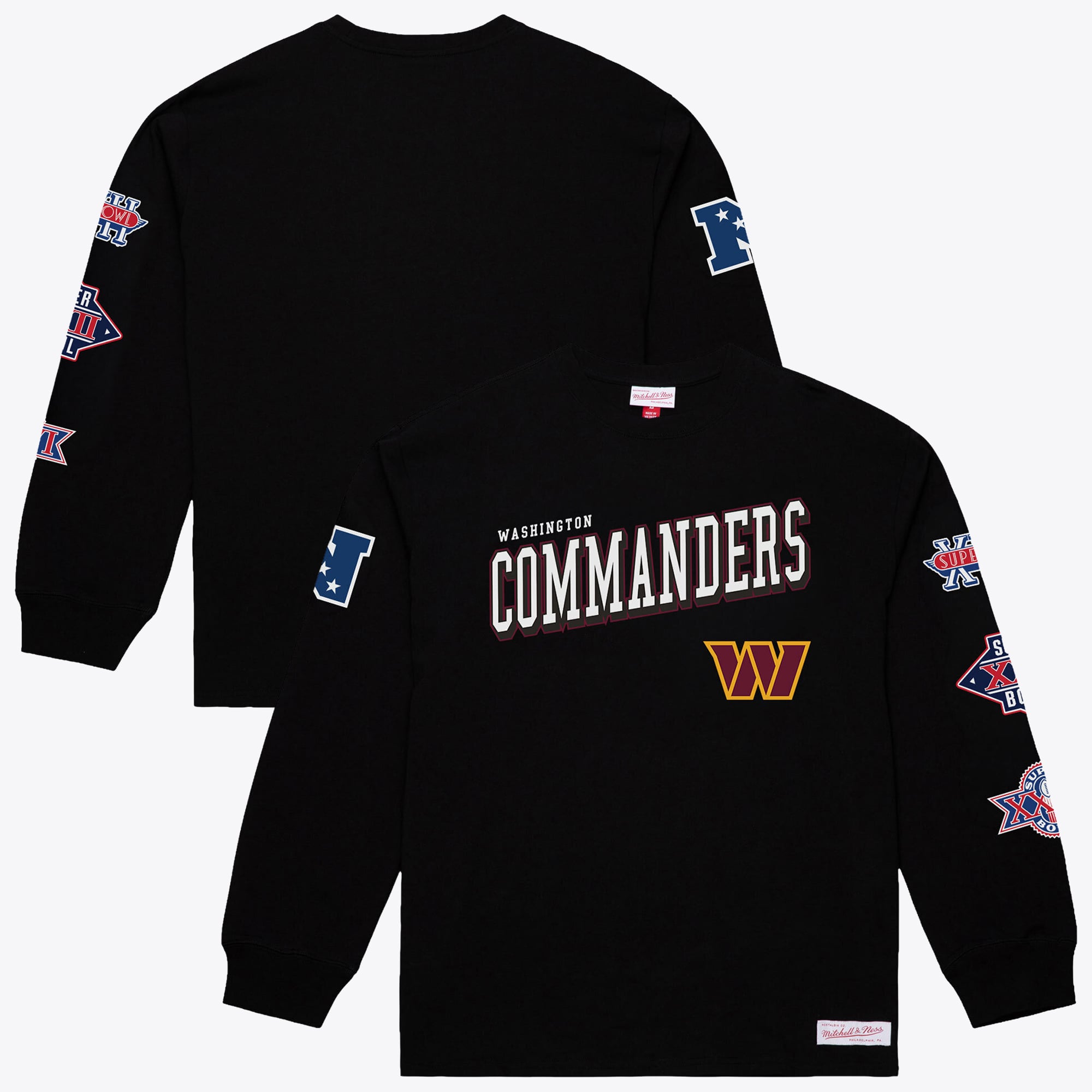T-shirt à manches longues Mitchell & Ness Black Washington Commanders Training Camp pour homme