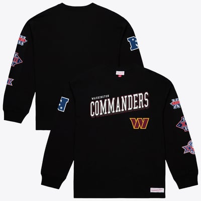  Washington Commanders Mitchell & Ness Training Camp Long Sleeve T-Shirt - Black