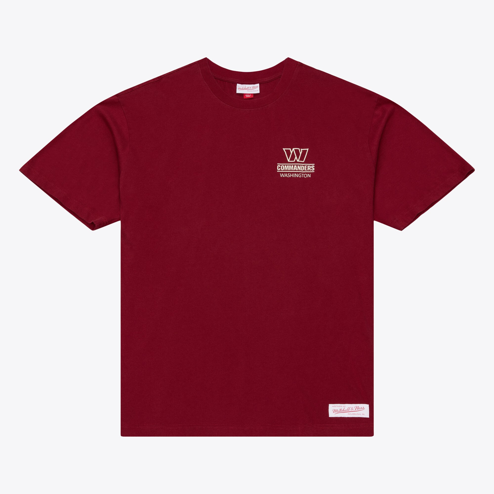 Men's Mitchell & Ness Black Washington Commanders Core Essentials Micro Logo T-Shirt