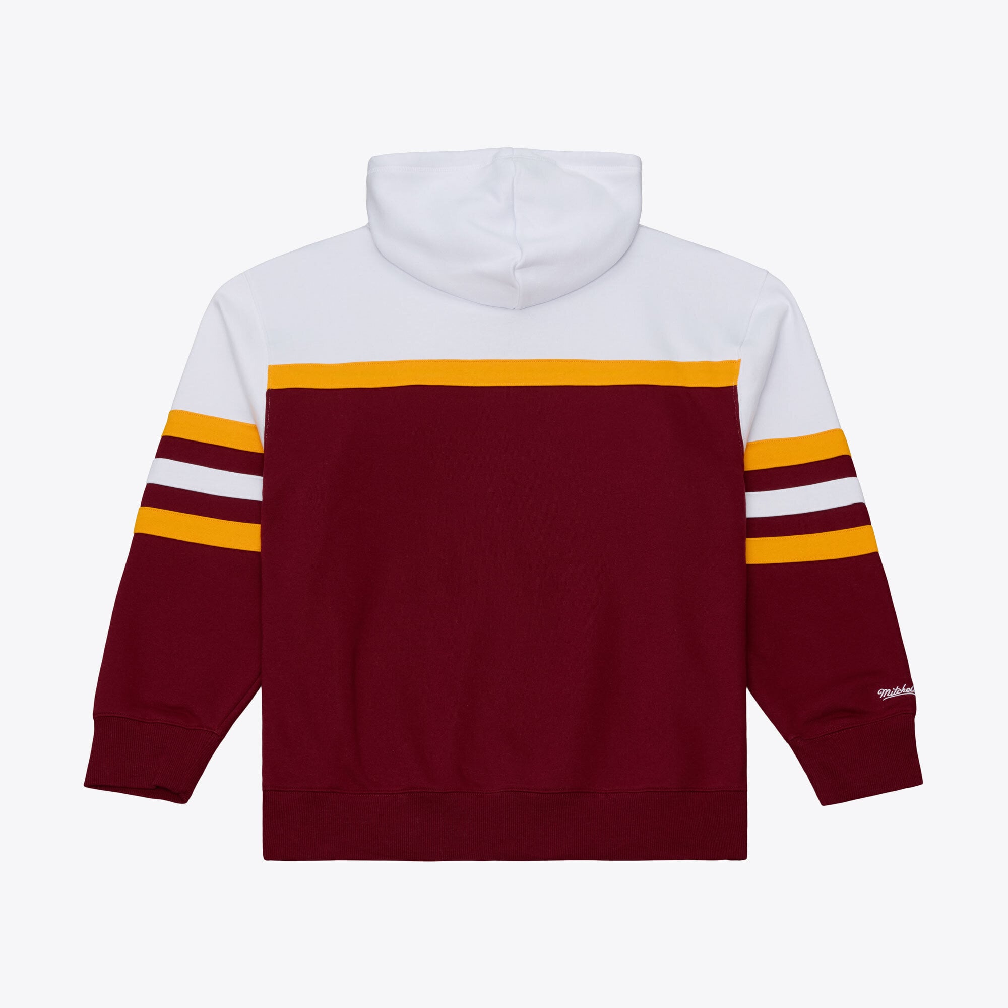 Sweat à capuche Mitchell & Ness bordeaux pour homme, modèle Washington Commanders
