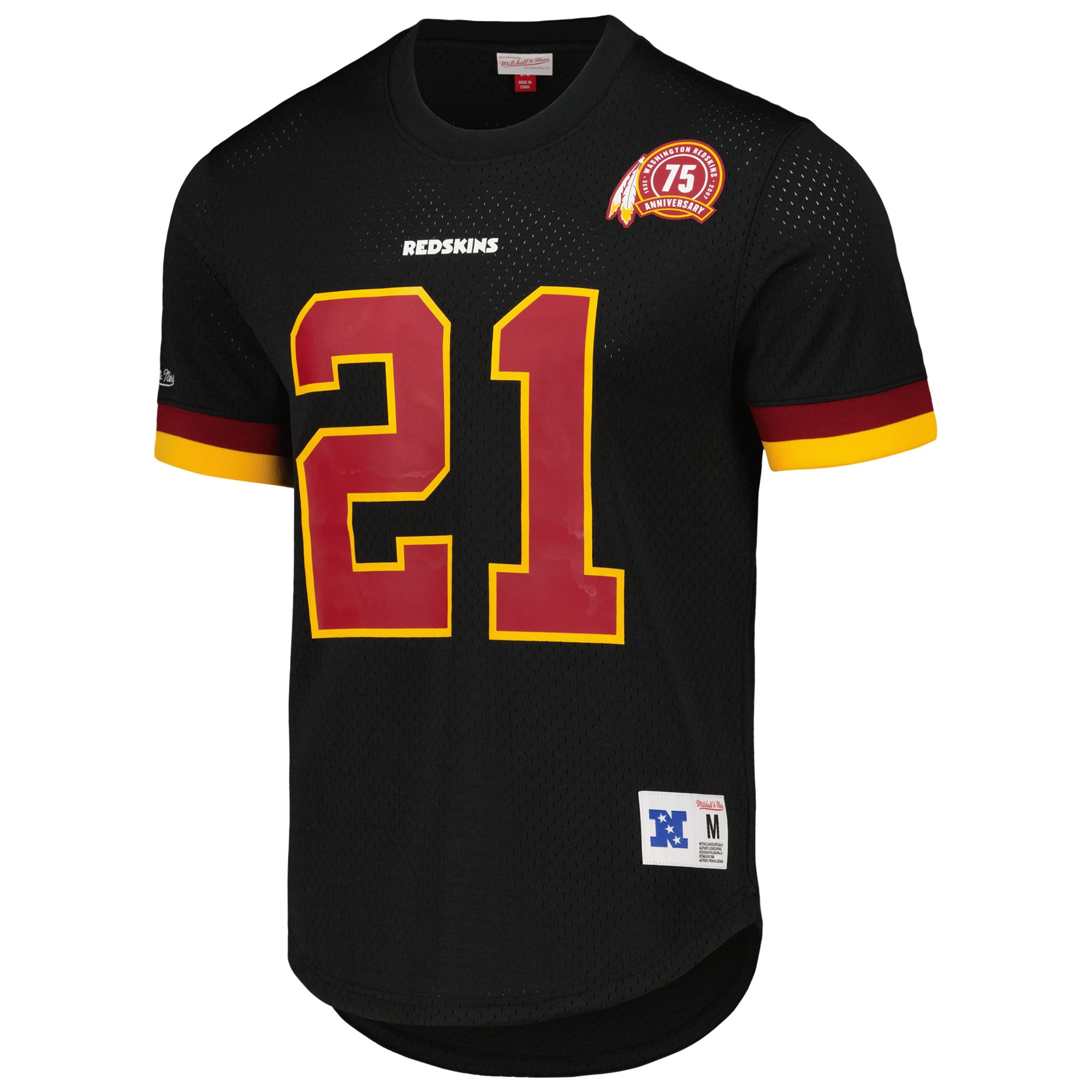 T-shirt en maille Mitchell & Ness Sean Taylor blanc, Washington Commanders, joueur retraité, avec nom et numéro.