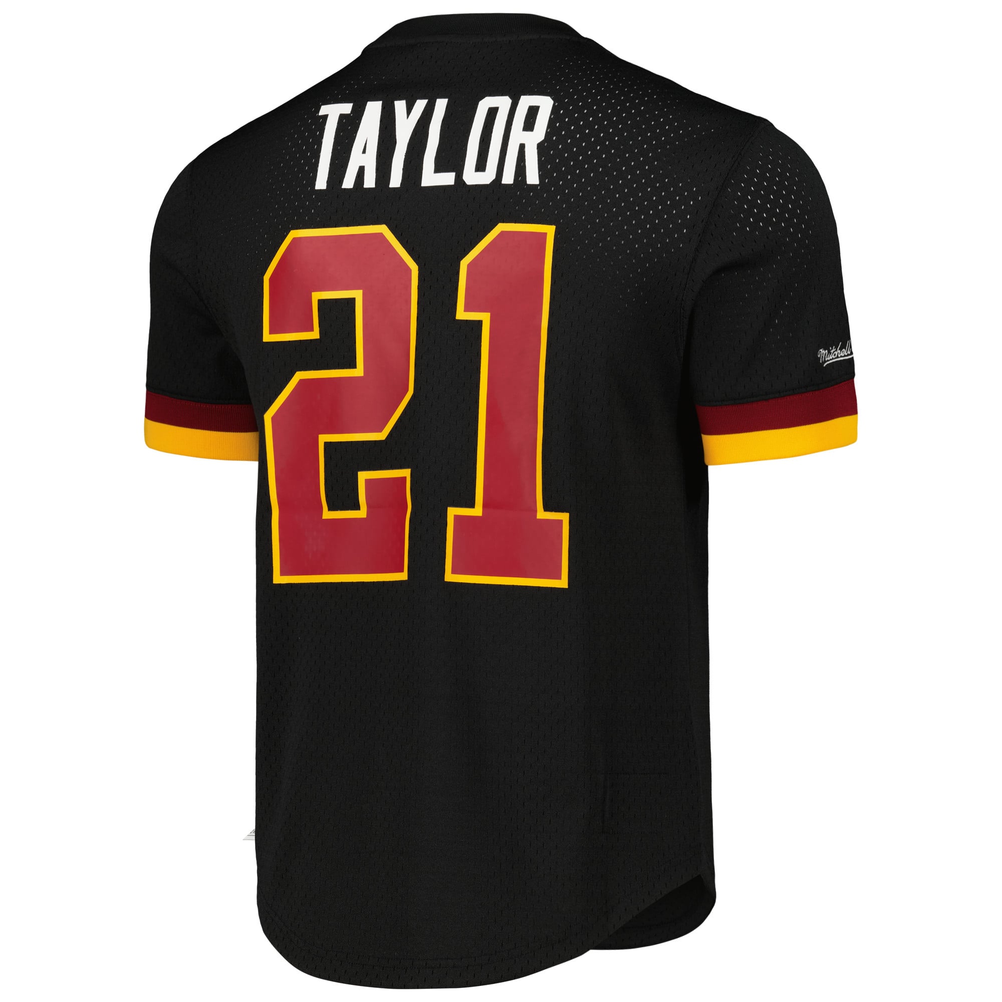 T-shirt en maille Mitchell & Ness Sean Taylor blanc, Washington Commanders, joueur retraité, avec nom et numéro.