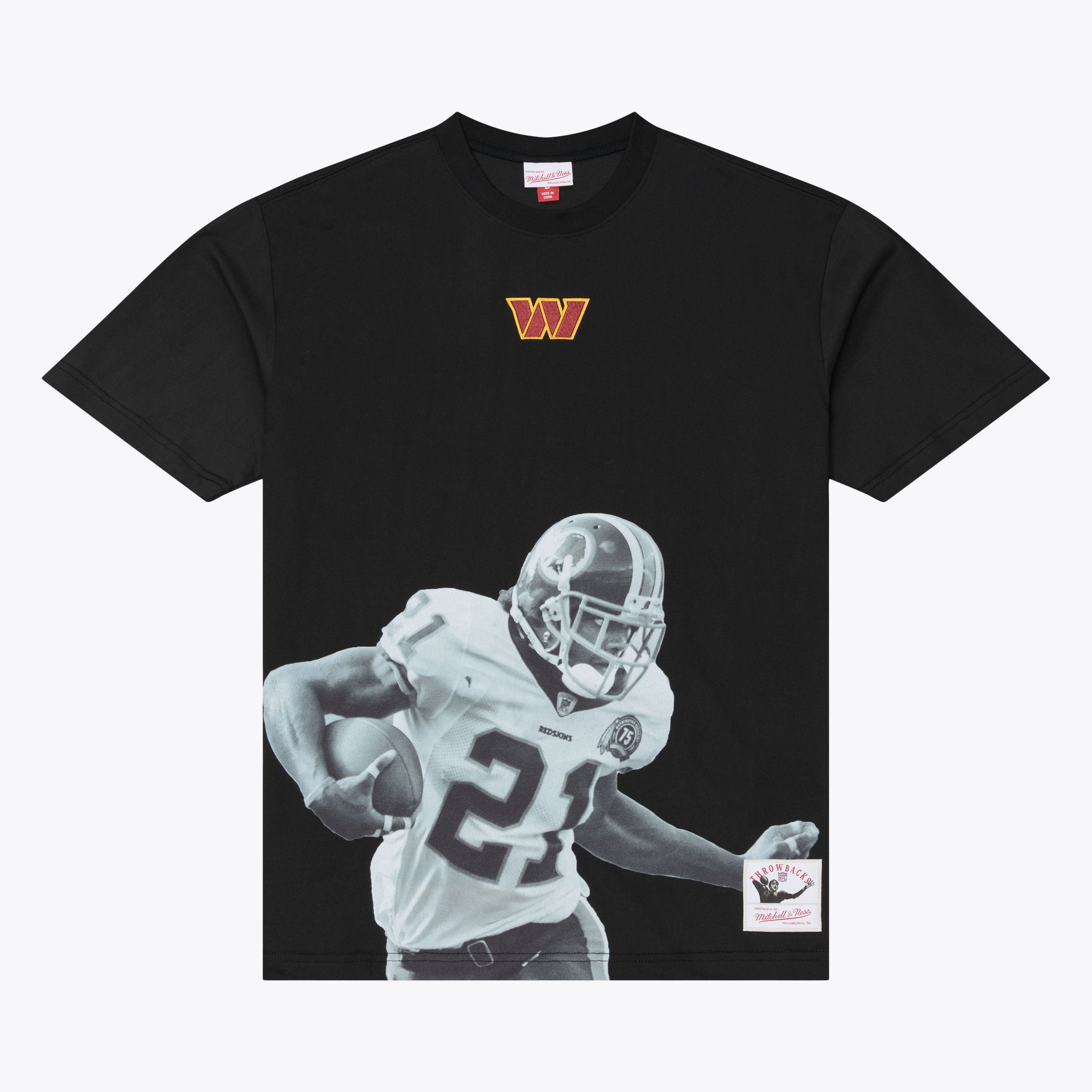 T-shirt Mitchell & Ness Sean Taylor Black Washington Commanders pour homme, joueur solo retraité